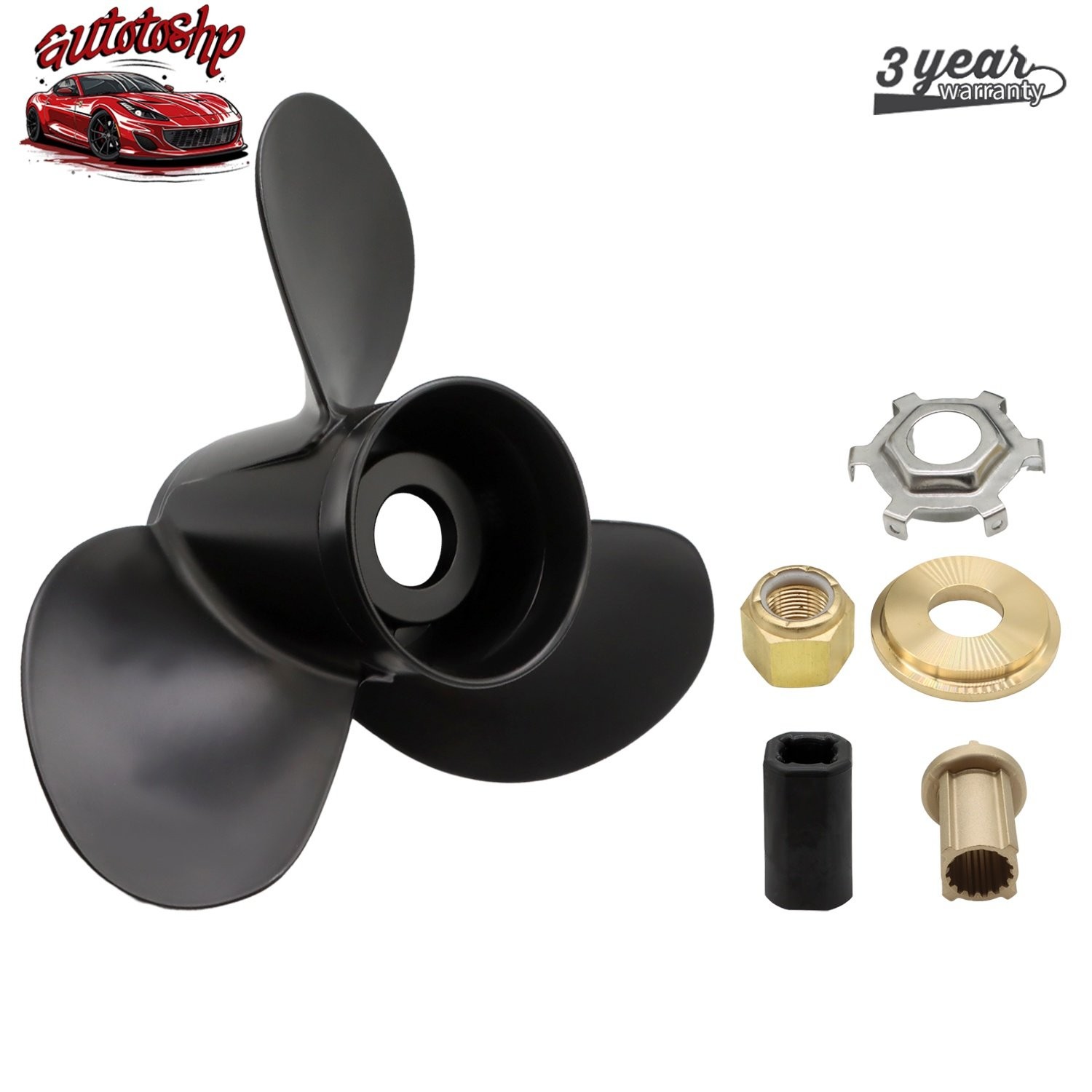 3 Blade 13 X 19\'Pitch 48-77346A45 Boat Propeller For Mercury Mercruiser 40-140HP