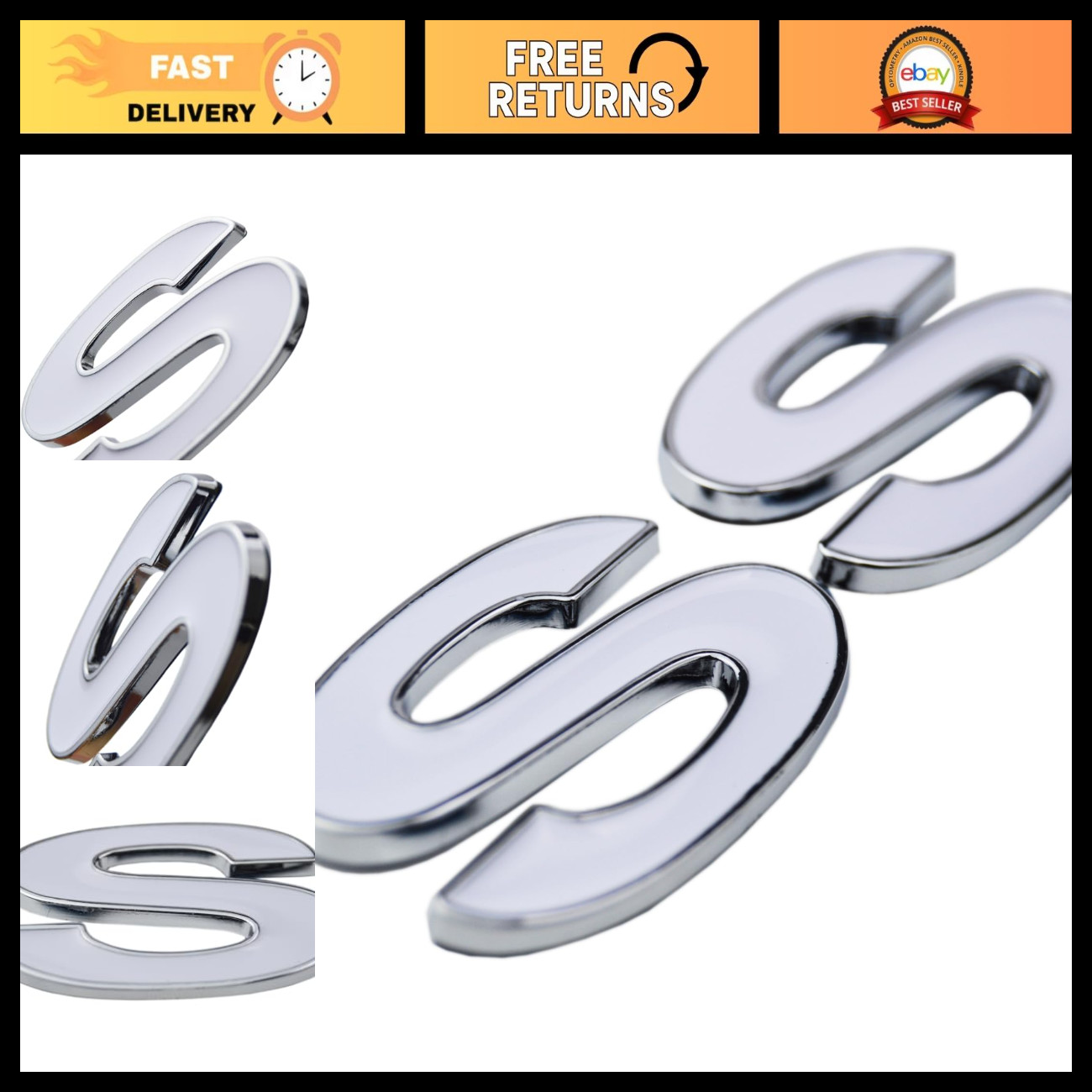3D Chrome Trimmed SS Emblem Badge Replacement for 1996-2002 Camaro SS Classic 3D Chrome Trimmed SS Emblem Badge Replacement for 1996-2002 Camaro SS Classic