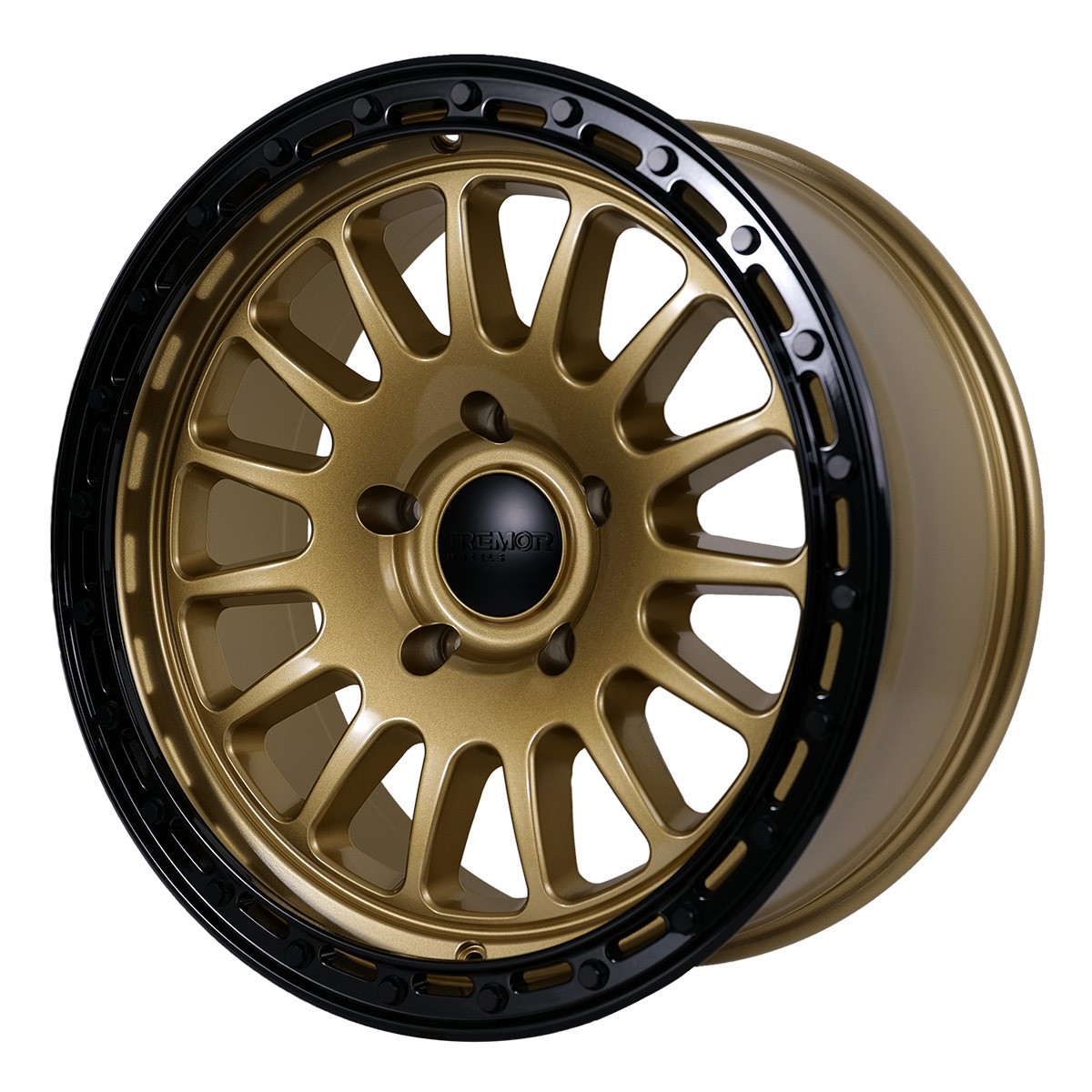 Tremor 104 Aftershock 20x9 8x6.5 0mm Gloss Gold Gloss Black Lip Rim 104-290810GB