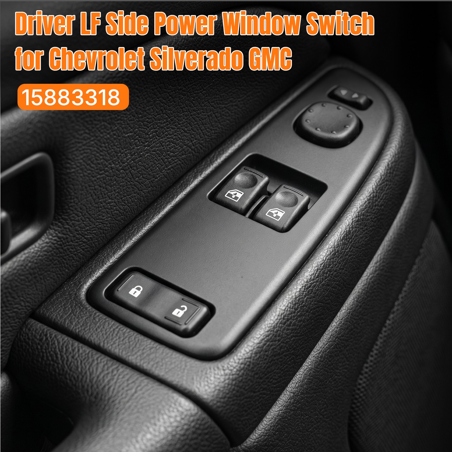 15883318 Driver Side Power Window Switch For 03-07 Chevy Silverado GMC Sierra