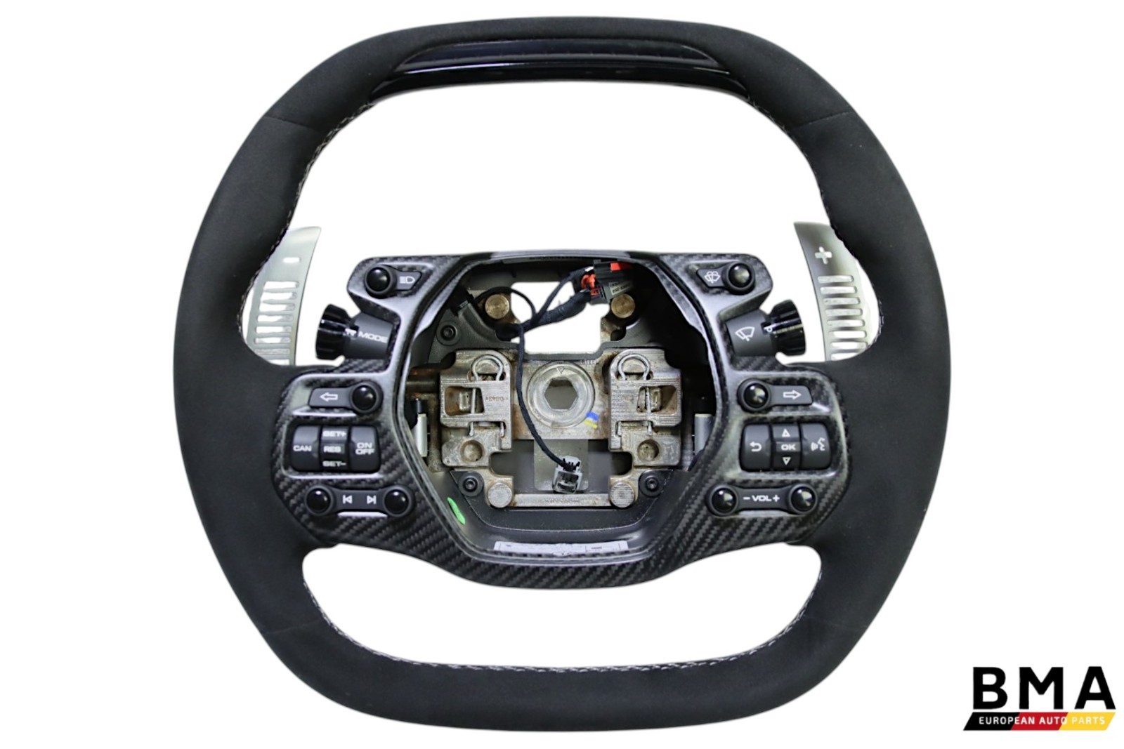Ford GT Front Alcantara & Carbon Fiber Steering Wheel Assembly 2017 - 2022 OEM Ford GT Front Alcantara & Carbon Fiber Steering Wheel Assembly 2017 - 2022 OEM