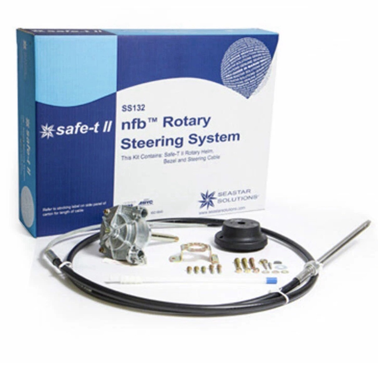 Dometic SS13213 NFB Safe-T II Rotary 13ft Outboard Steering Kit Teleflex Marine