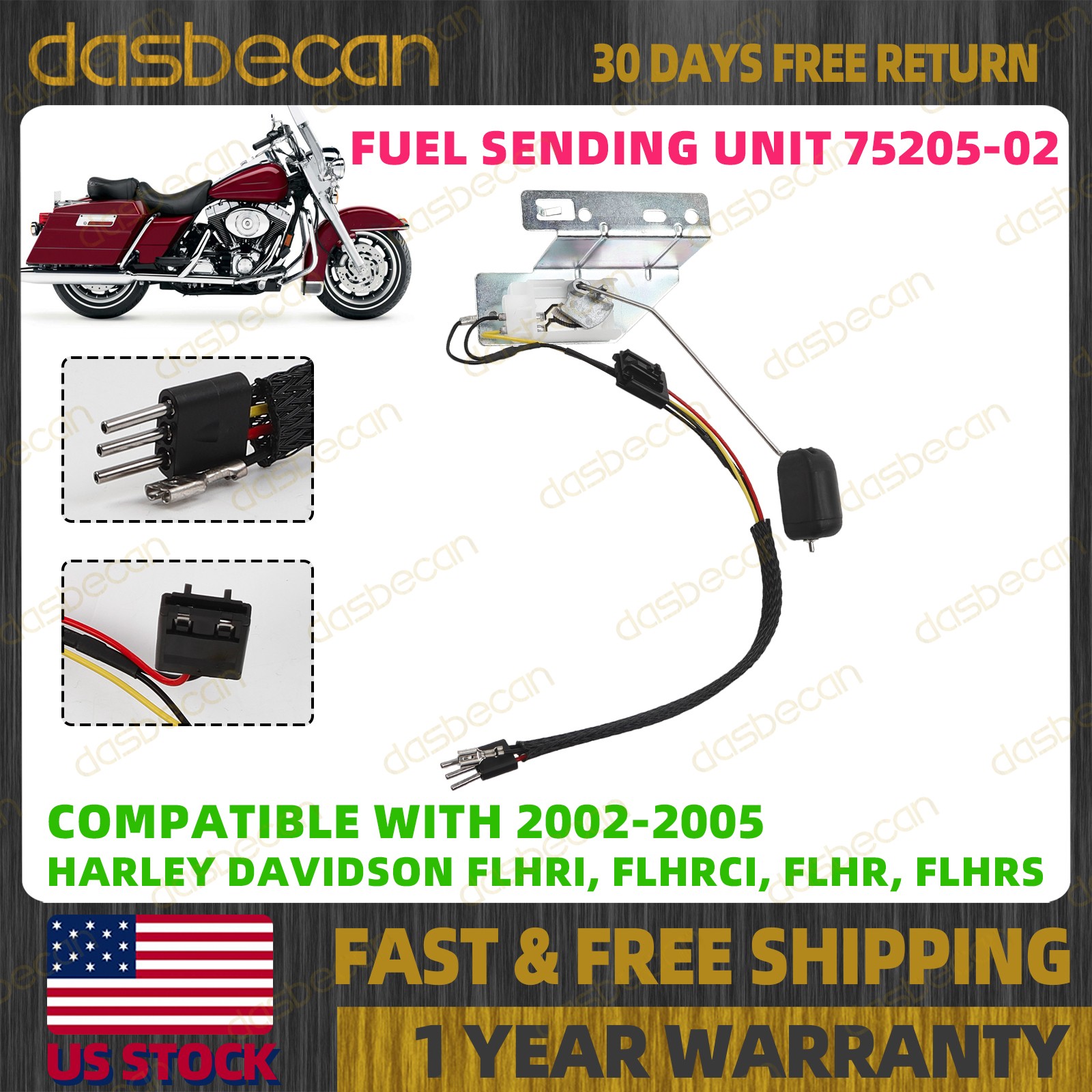 Fuel Sending Unit For Harley Davidson FLHRI FLHRCI FLHR FLHRS 2002-2005 75205-02 Fuel Sending Unit For Harley Davidson FLHRI FLHRCI FLHR FLHRS 2002-2005 75205-02