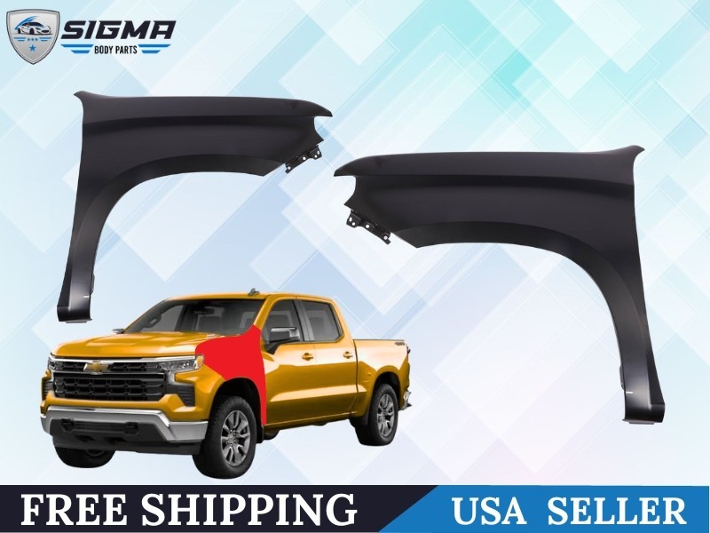 For 2019-25 Chevrolet Silverado Front Left &Right Primed Steel Fender Panel Pair For 2019-25 Chevrolet Silverado Front Left &Right Primed Steel Fender Panel Pair