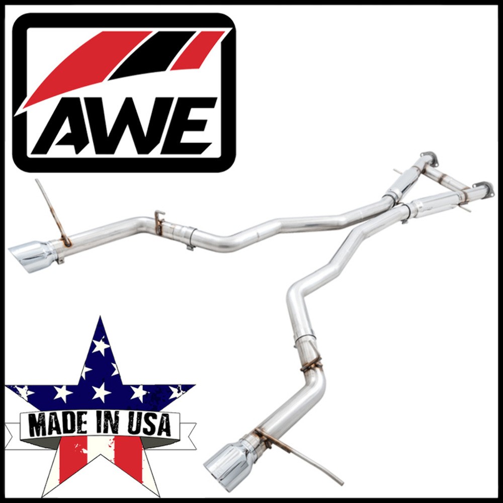 AWE Tuning Track Cat-Back Exhaust System fits 2014-2021 Jeep Grand Cherokee SRT