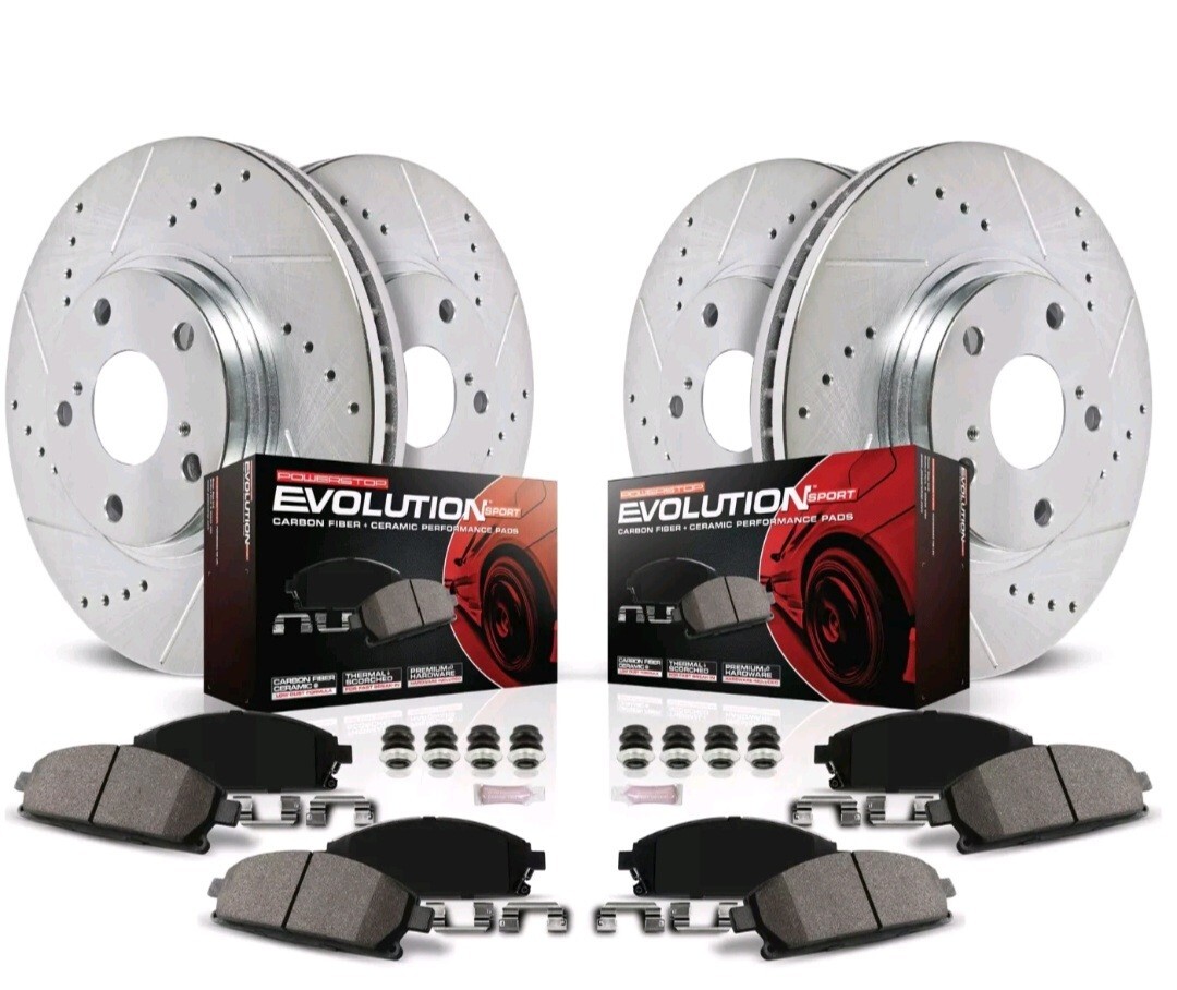 Powerstop K2877 4 Set Brake Disc and Pad Front & Rear BMW 650 535 550 2004-2010