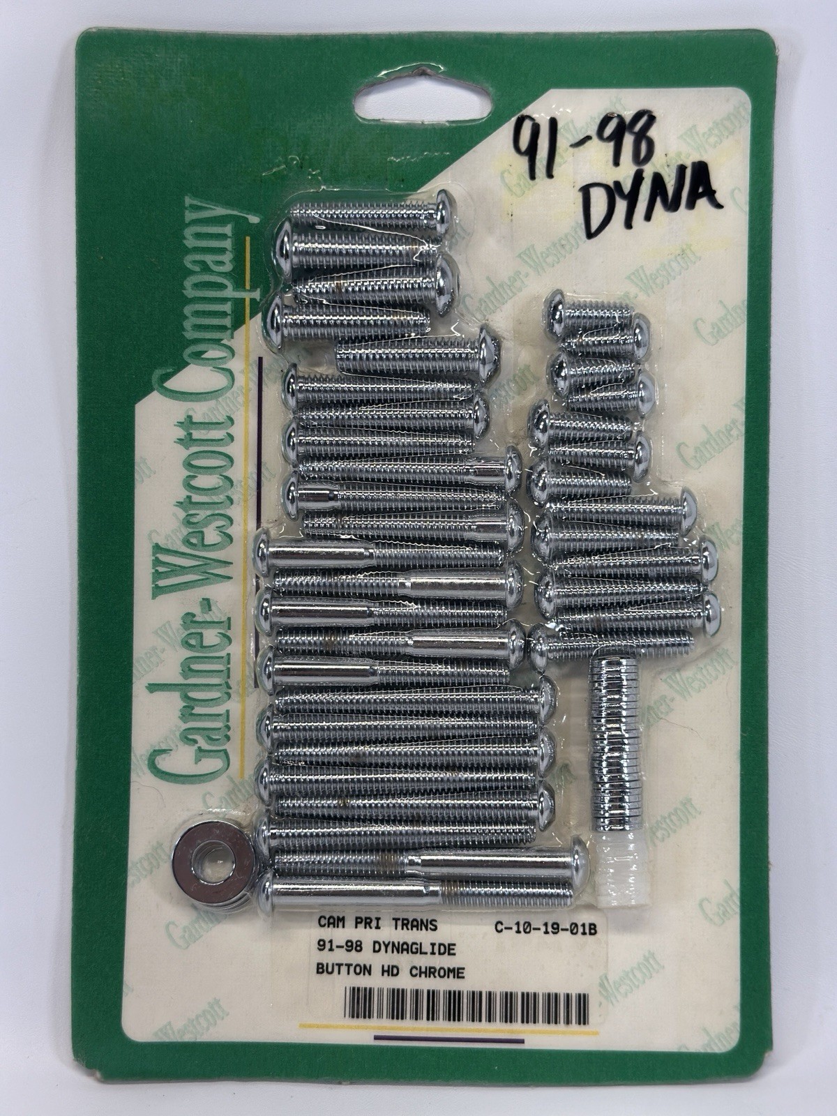 91-98 Harley Dyna Polished Chrome Button Head Hardware Kit Cam Prim Trans Cover