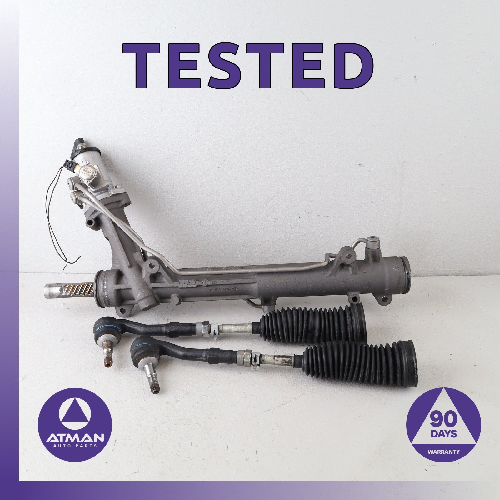 04-10 BMW E60 528i 550i RWD Power Steering Rack & Pinion 32102475180 OEM