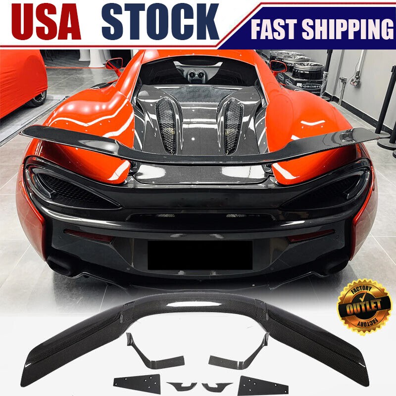 Fit For McLaren 540C 570S  570GT 2015-2019 Rear Trunk Spoiler Wing REAL CARBON
