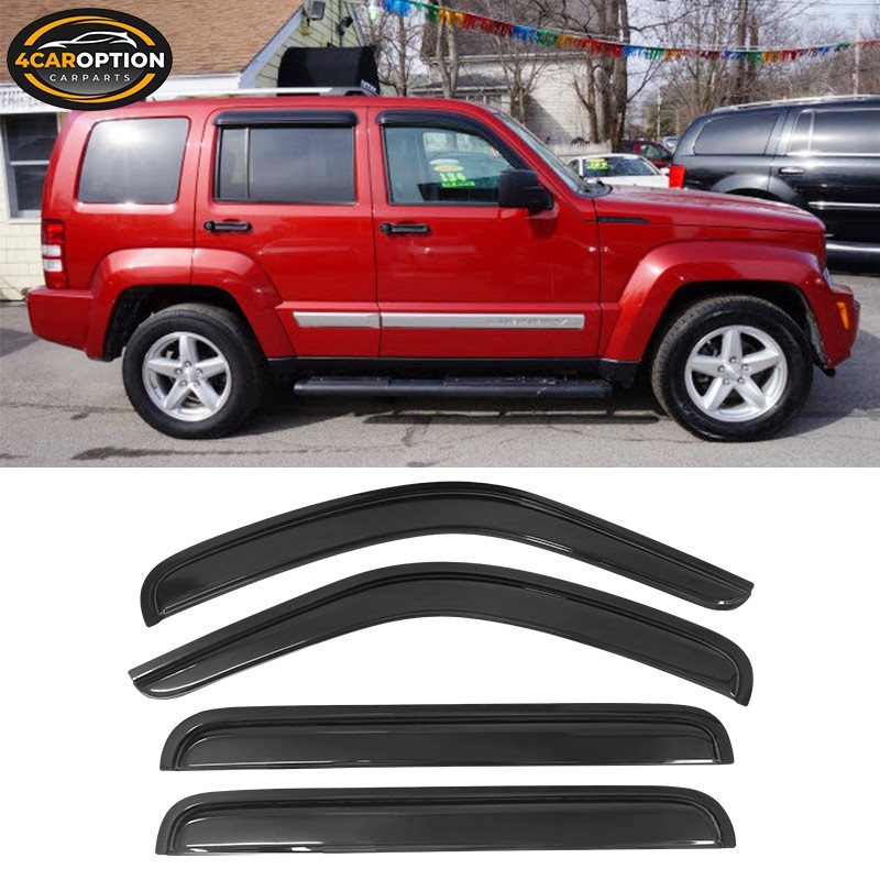 Fits 08-14 Jeep Liberty Window Visors Rain Sun Guard Vent 4Pc Set Fits 08-14 Jeep Liberty Window Visors Rain Sun Guard Vent 4Pc Set