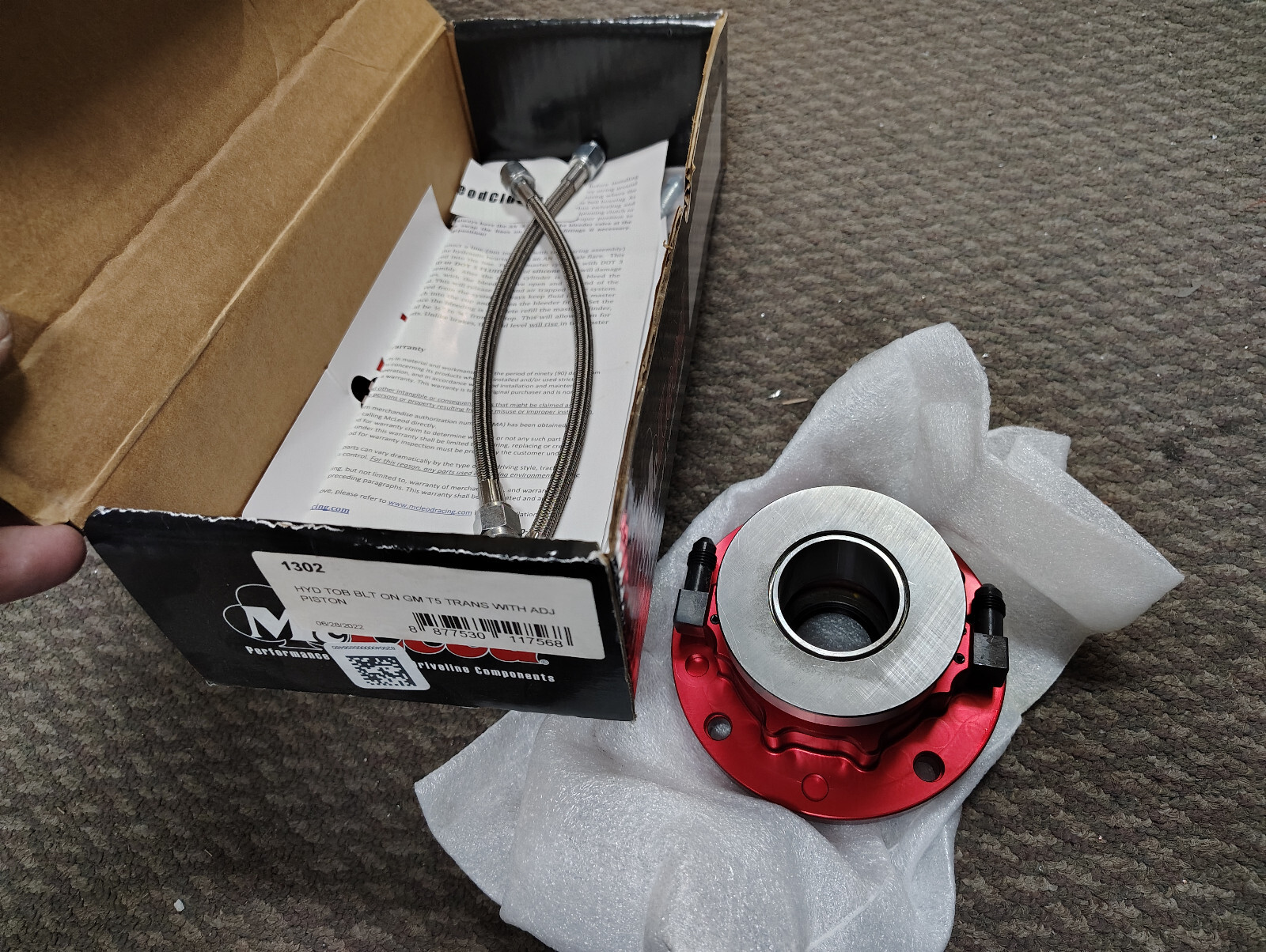 McLeod 1302 Bolt-On Hydraulic Throwout Bearing T5 and T56 McLeod 1302 Bolt-On Hydraulic Throwout Bearing T5 and T56