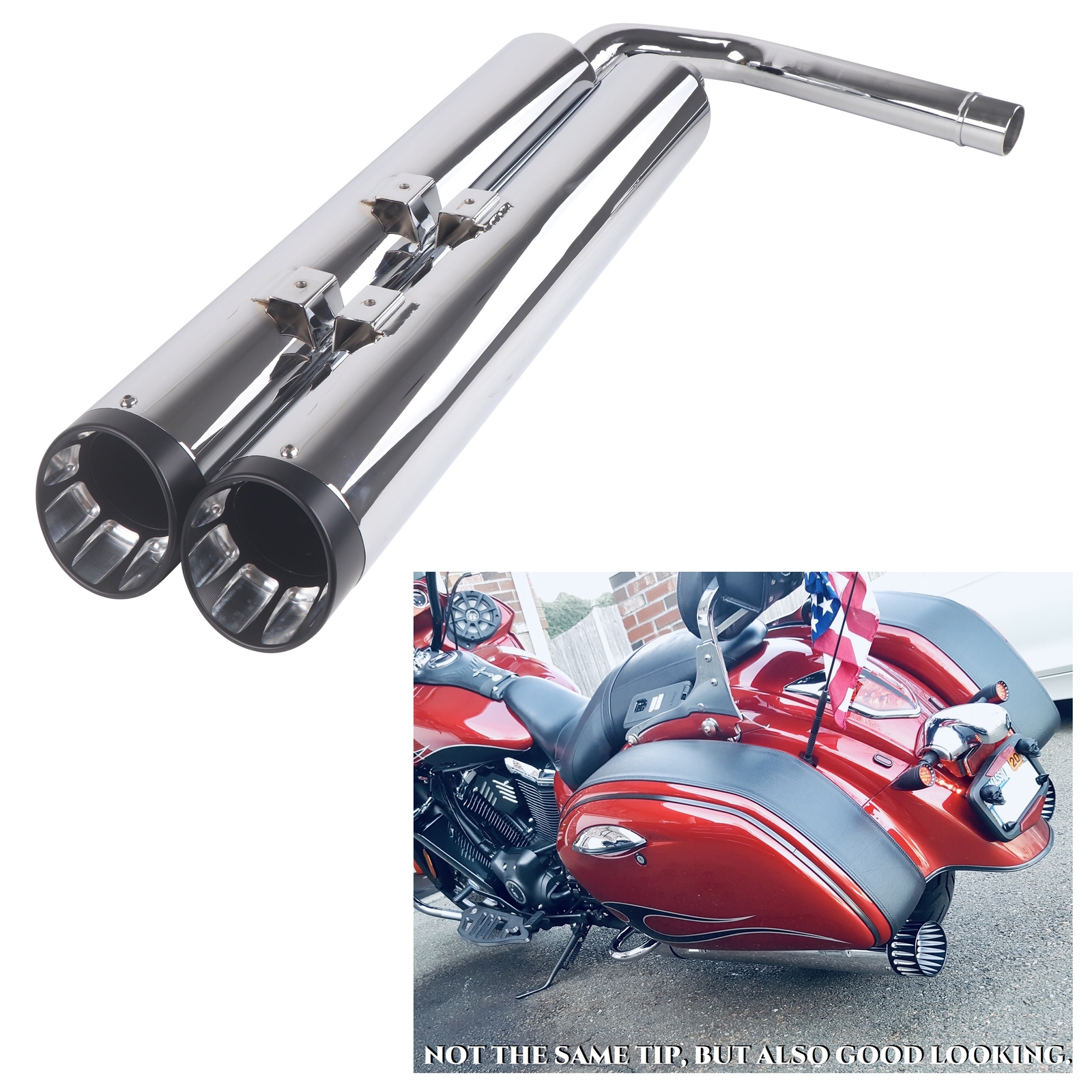 4.0'' Pipes for Kawasaki Vulcan 1700 Vaquero, Voyager, Kawasaki Vulcan S Exhaust