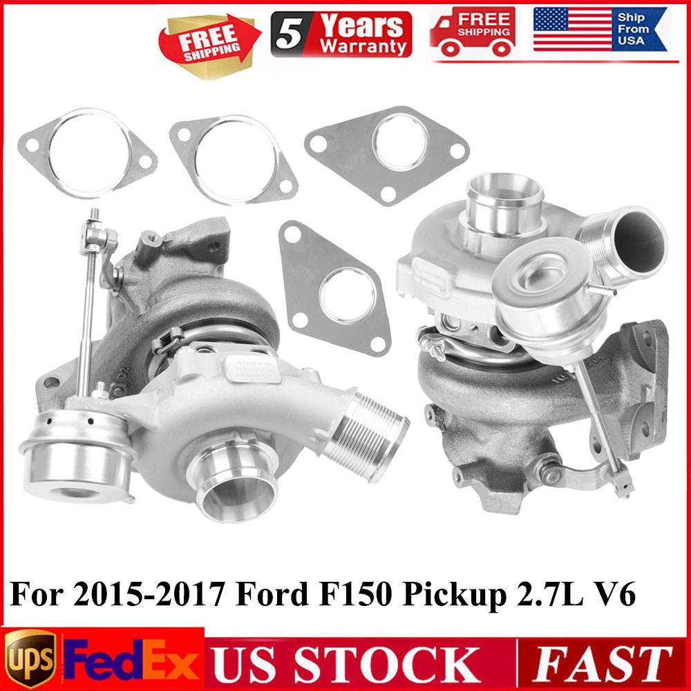 Pair Turbocharger for Ford F150 2.7L 2015-2017 EcoBoost FL3Z6K682B FL3Z6K682A US