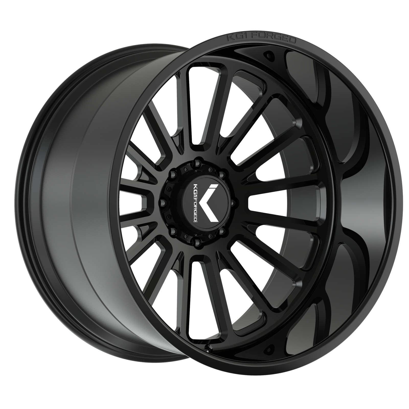 24x12 KG1 Forged KC010 Victor Gloss Black Wheel 8x170 (-44mm)