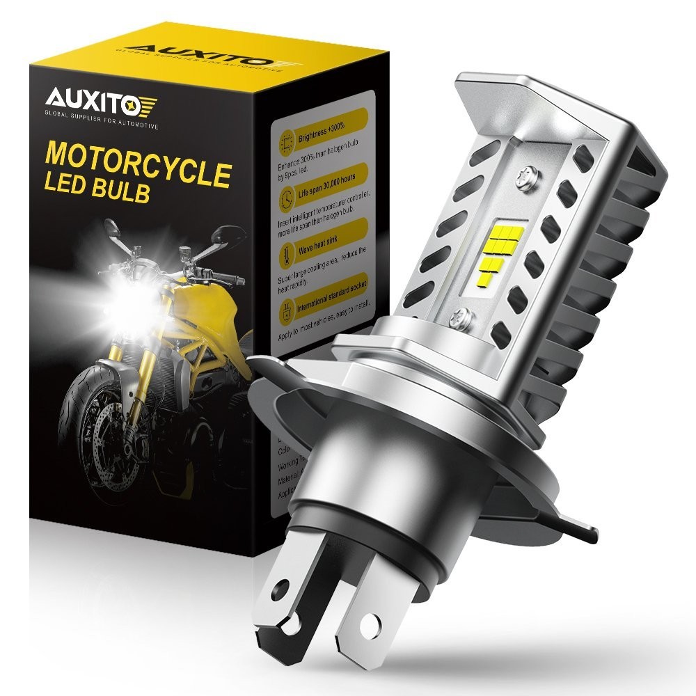1/2set AUXITO H4 9003 Motorcycle LED Headlight Kit Beam Hi/Low High Power 6500K