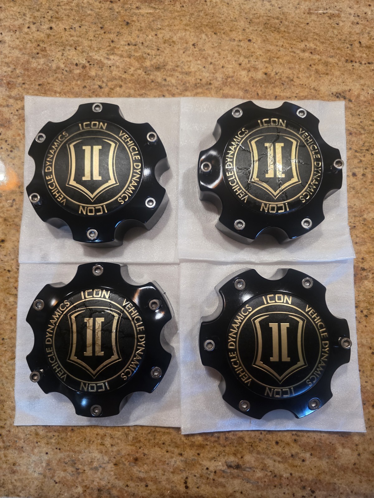 ICON VEHICLE DYNAMICS 6 Lug Gloss Black Wheel Center Cap RW-139-CAP (4 Pack) ICON VEHICLE DYNAMICS 6 Lug Gloss Black Wheel Center Cap RW-139-CAP (4 Pack)