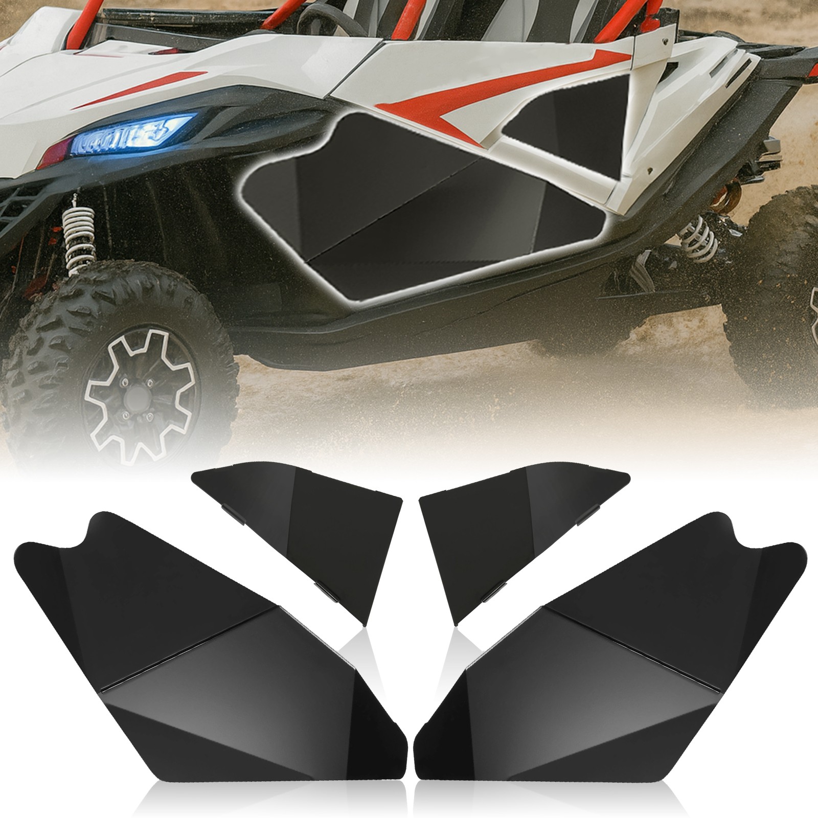 Aluminum Lower Door Half Panel Inserts For 2020-24 2023 CFMOTO ZFORCE 950 Sport