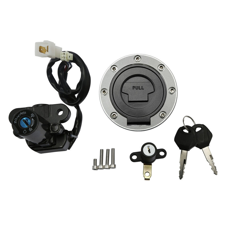 For Yamaha YZF R1 R6 FZ6 Fuel Gas Cap Ignition Switch Lock Key Set Assembly Kit