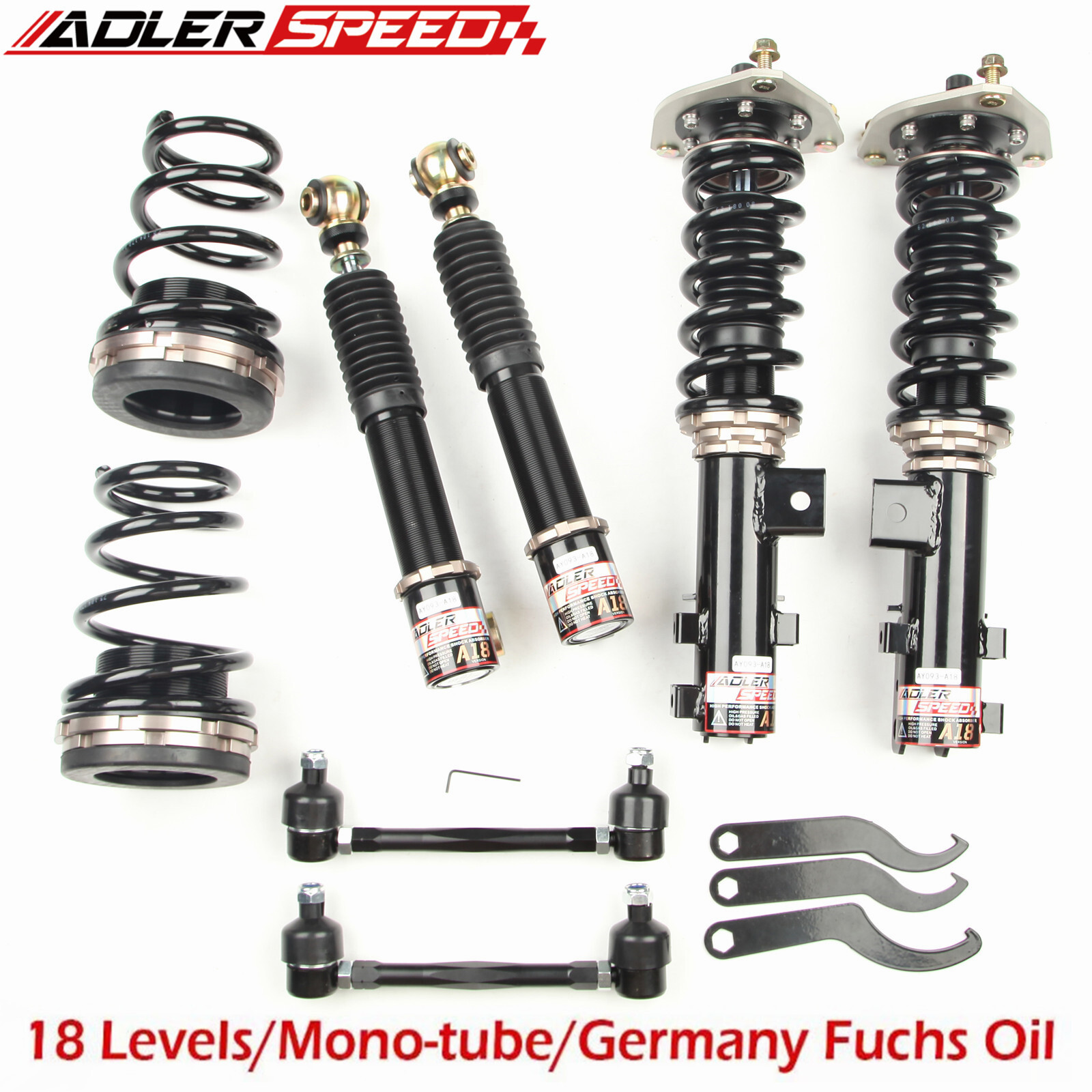 ADLERSPEED 18 Level Coilovers Strut Absorbers Kit For Hyundai Veloster 12-17 Adj
