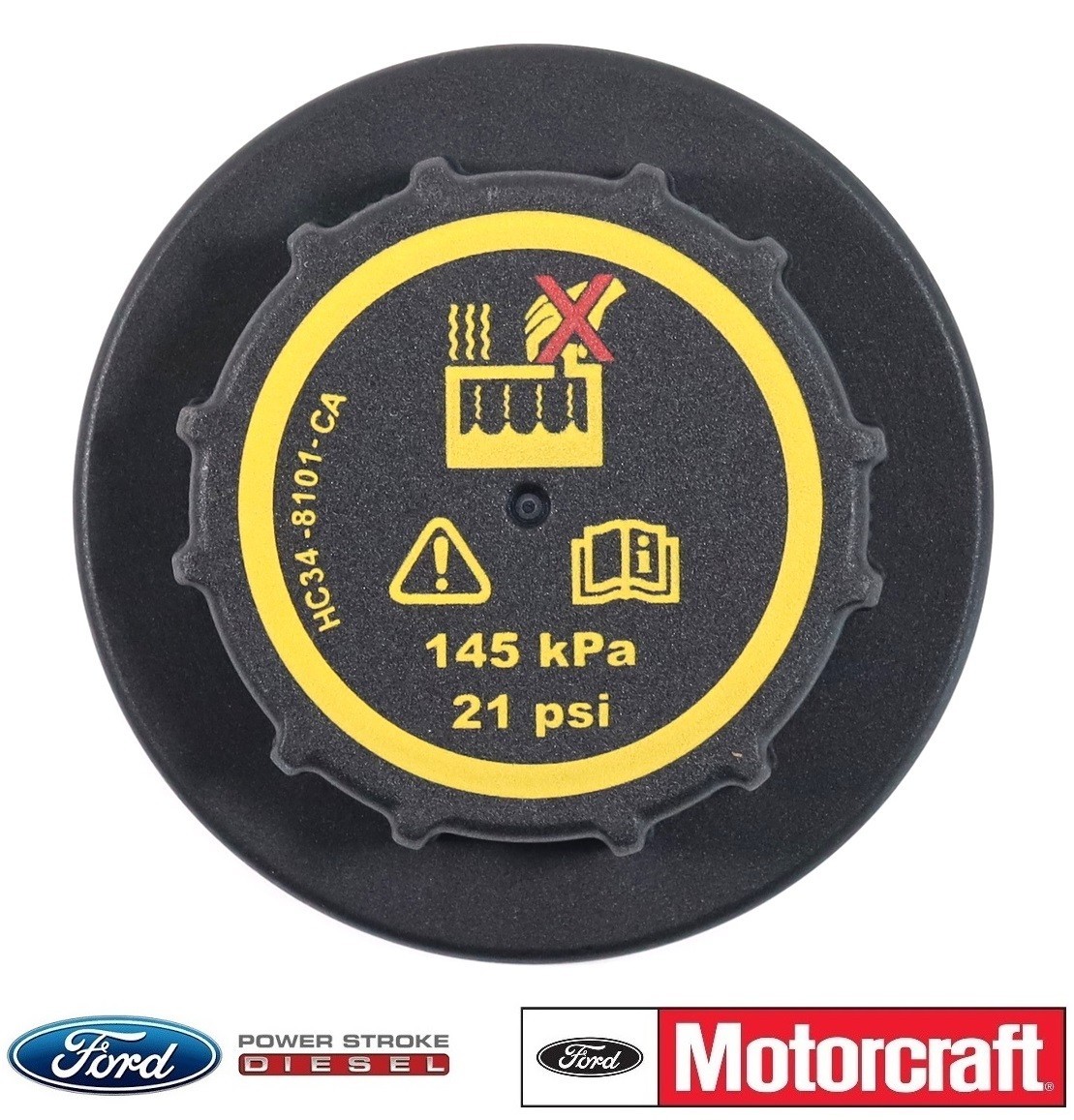 2015-2019 6.7L Powerstroke OEM Coolant Tank Degas Bottle Cap Motorcraft RS-533