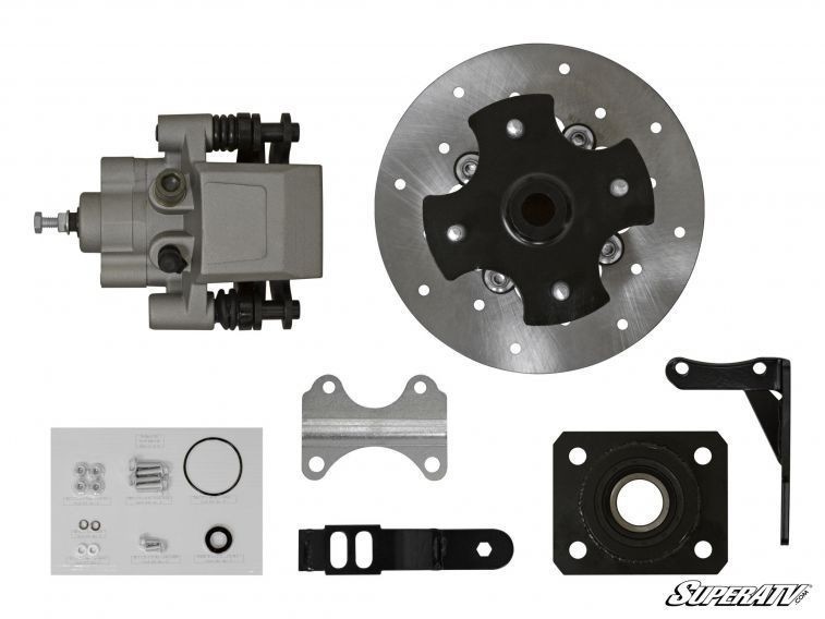 SuperATV Rear Disc Brake Kit for Honda Utility ATV - Must Have Rear Drum Brakes