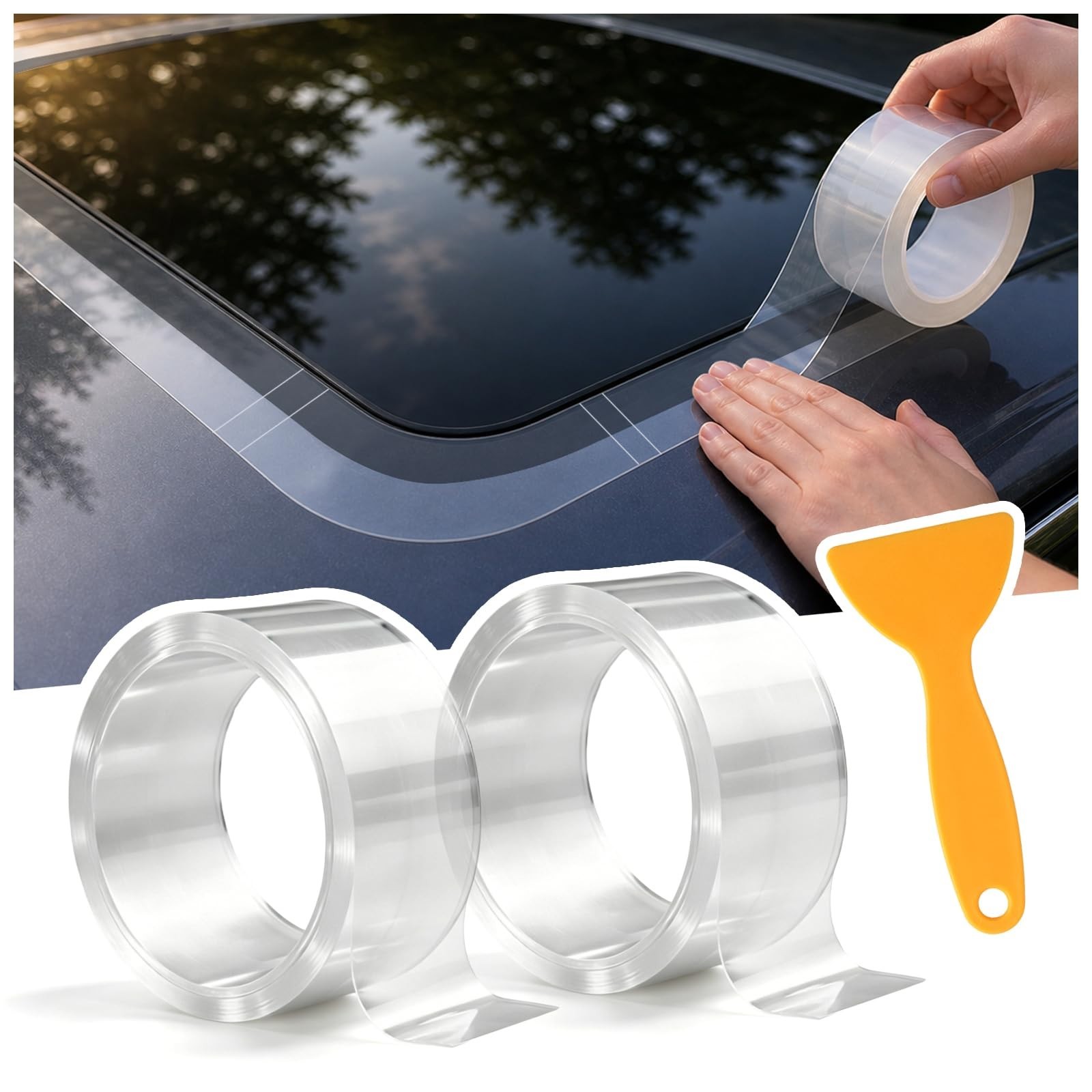 2PCS 9.84Ft Car Sunroof Seal Tape,Waterproof Car Sunroof Seal Strip for All-W... 2PCS 9.84Ft Car Sunroof Seal Tape,Waterproof Car Sunroof Seal Strip for All-W...