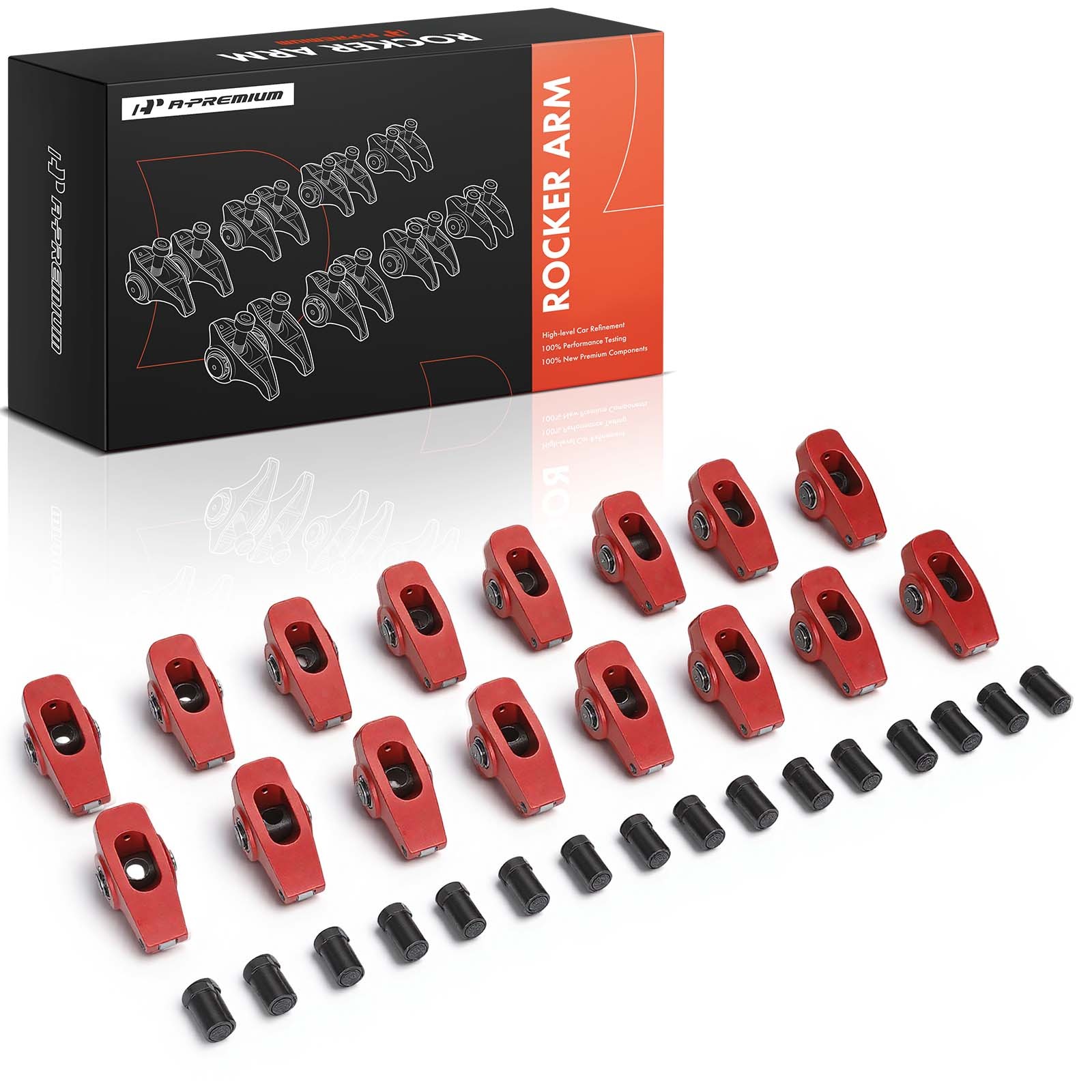A-Premium Red 2024 Aluminum Rocker Arm for Chevy BBC 454 1.7 Ratio 7/16\ A-Premium Red 2024 Aluminum Rocker Arm for Chevy BBC 454 1.7 Ratio 7/16\