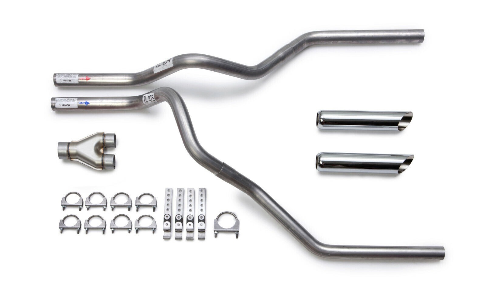 07-15 Chevy Silverado Dual Exhaust Kit with Y-pipe and Chrome Tips 07-15 Chevy Silverado Dual Exhaust Kit with Y-pipe and Chrome Tips