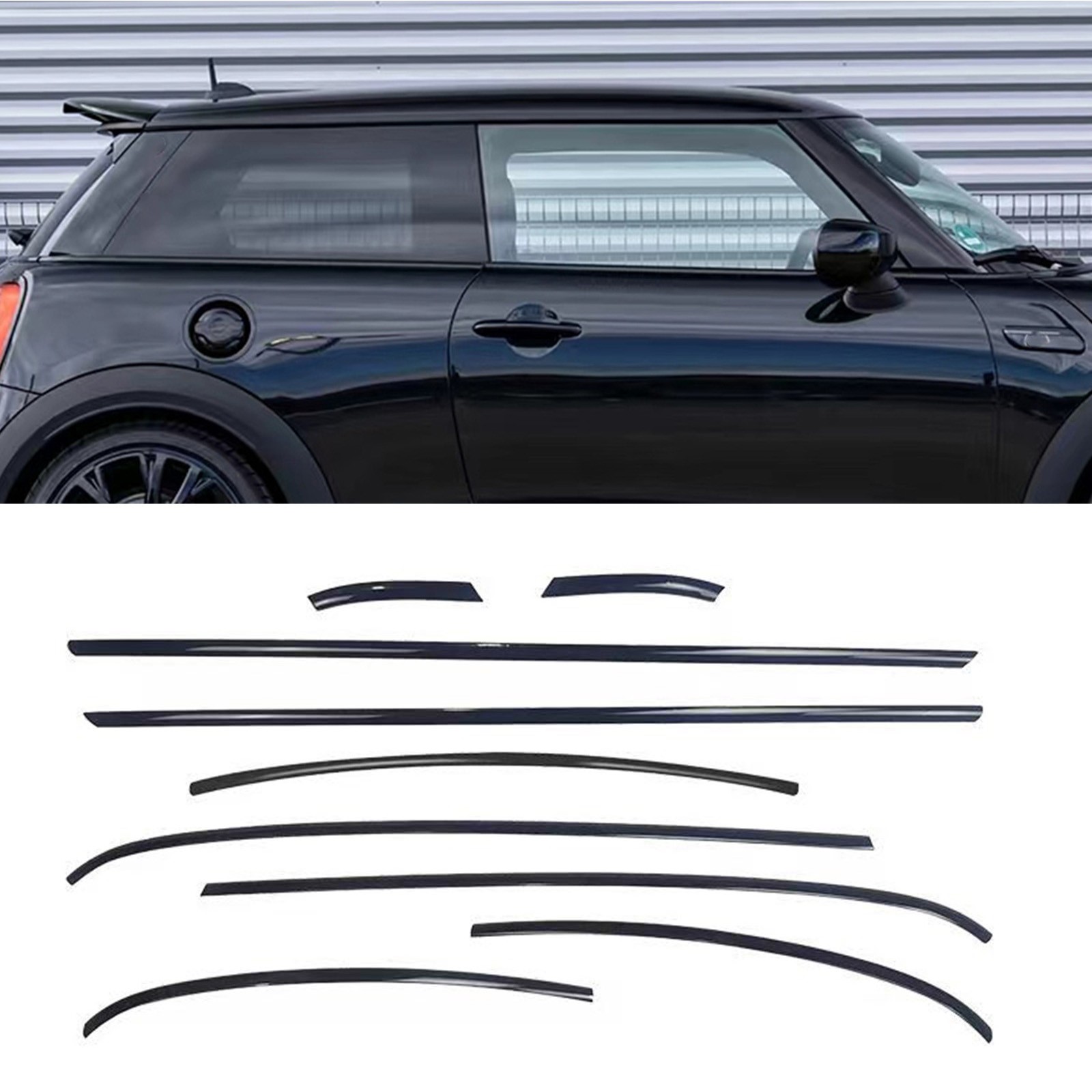 10pcs Window Moulding Trim Weatherstrips Seal For Mini Cooper R56 2 Door 2007-13