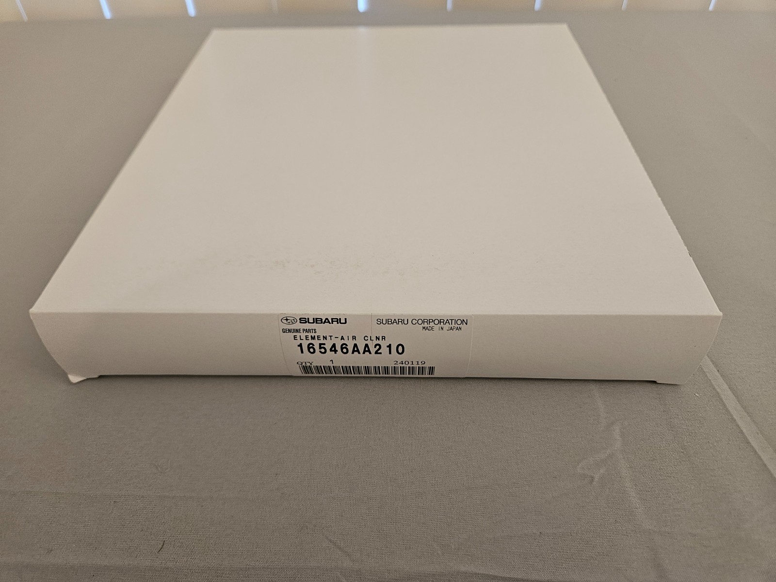 OEM Genuine Subaru Engine Air Filter Element 16546AA210 ***NEW IN BOX***