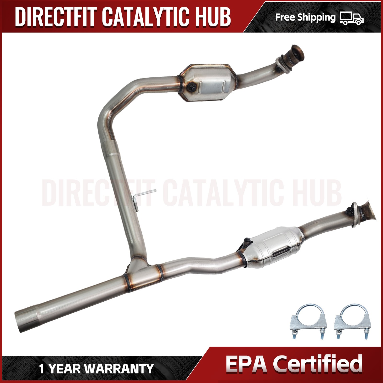 For 2006-2008 Ford F-150 5.4L 4WD Driver and passenger Side Catalytic Converter