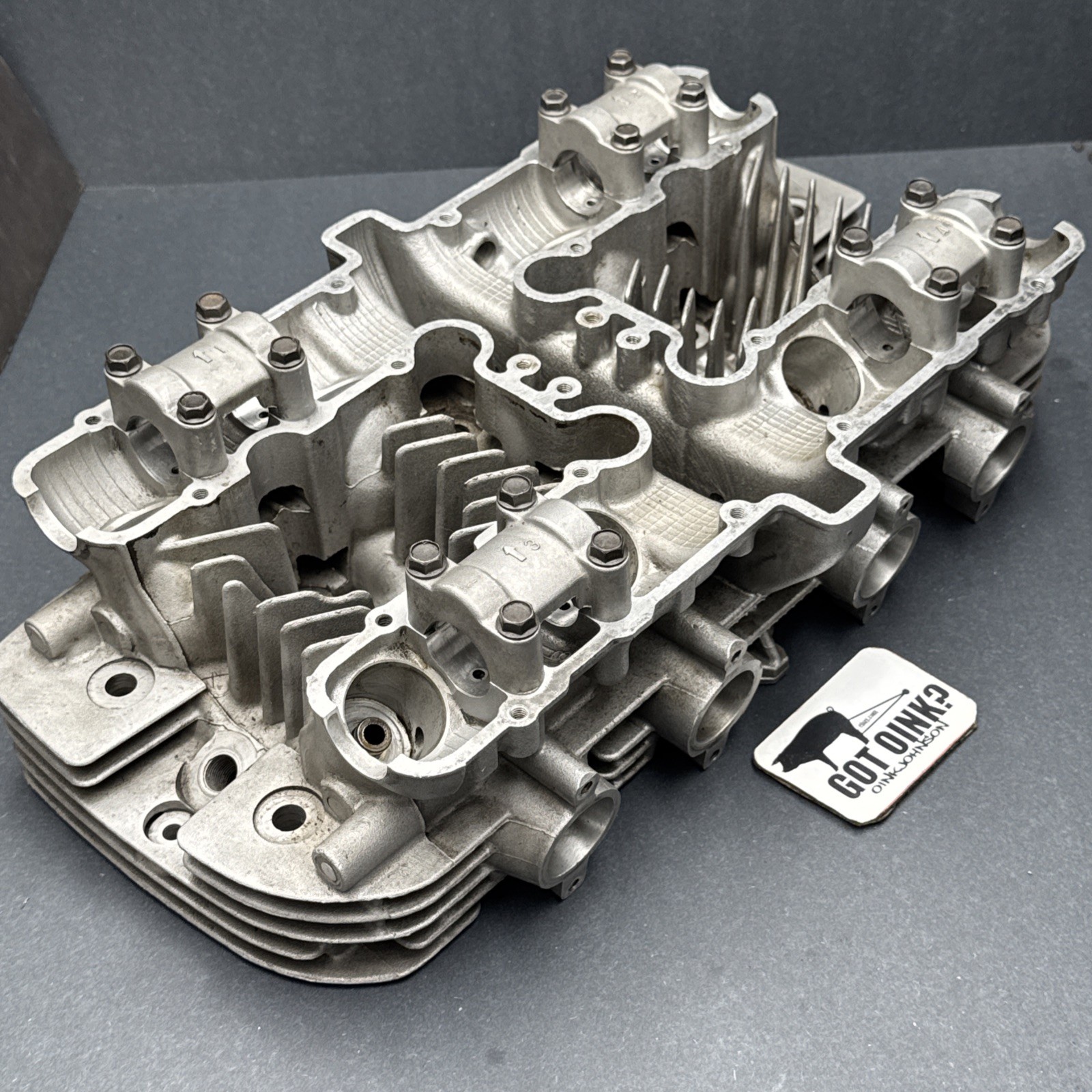 Kawasaki 1977-78 KZ Z1R 1000 KZ1000 Bare Cylinder Head w/Caps No Broken Fins