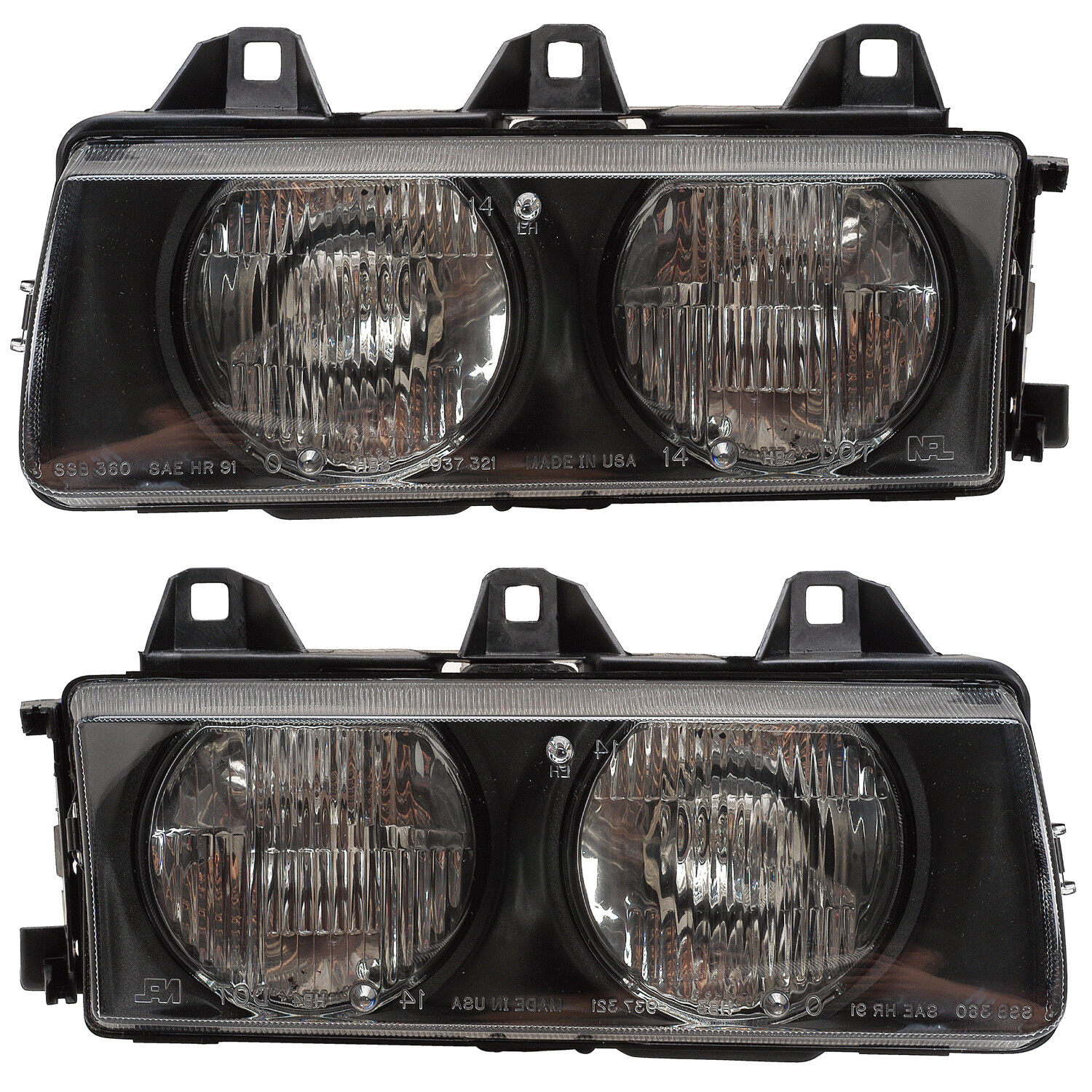Headlights Front Lamps Pair Set for 92-98 BMW 3 Series/E36 Left & Right