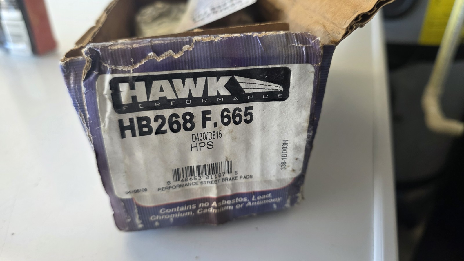 New Hawk High Performance Front Disc Brake Pad Set HB268F.665 Nissan Infiniti New Hawk High Performance Front Disc Brake Pad Set HB268F.665 Nissan Infiniti