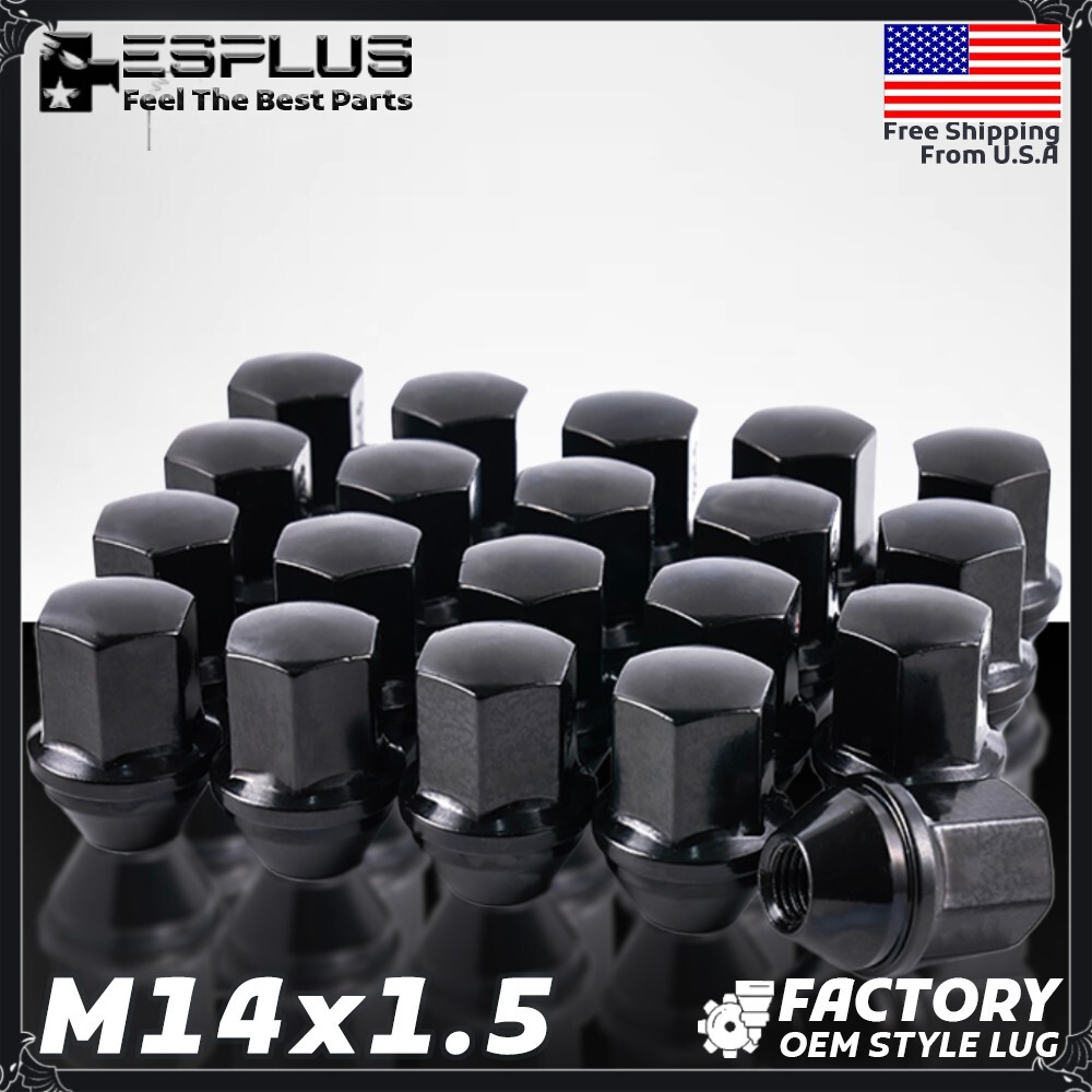 20 Pc Dodge OEM Lug Nut Black M14x1.5 7/8