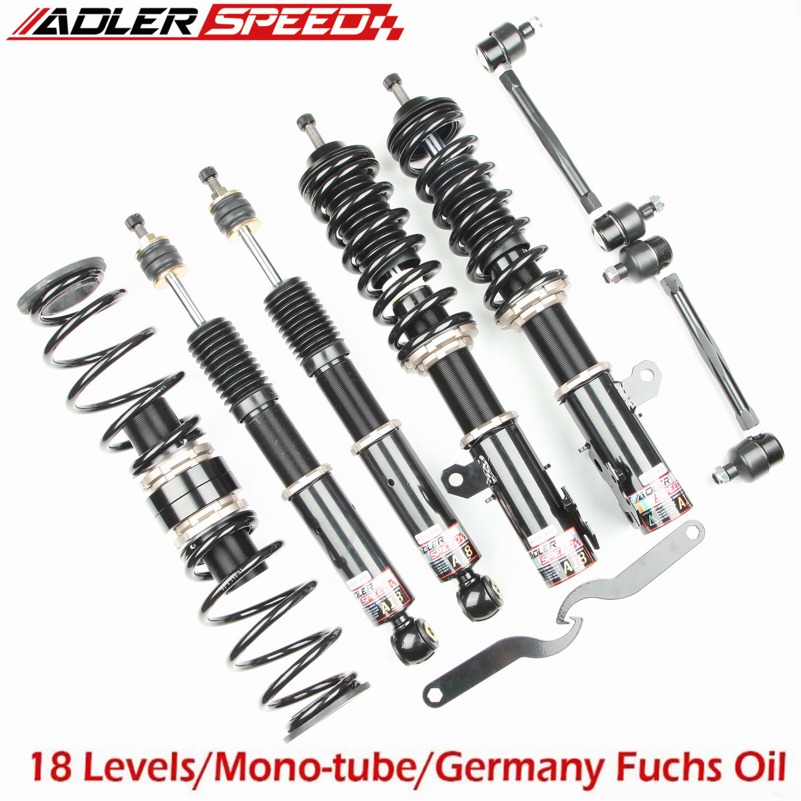 ADLERSPEED Coilovers Suspension Kit For 06-12 Toyota Yaris 18 Level Adj. Height