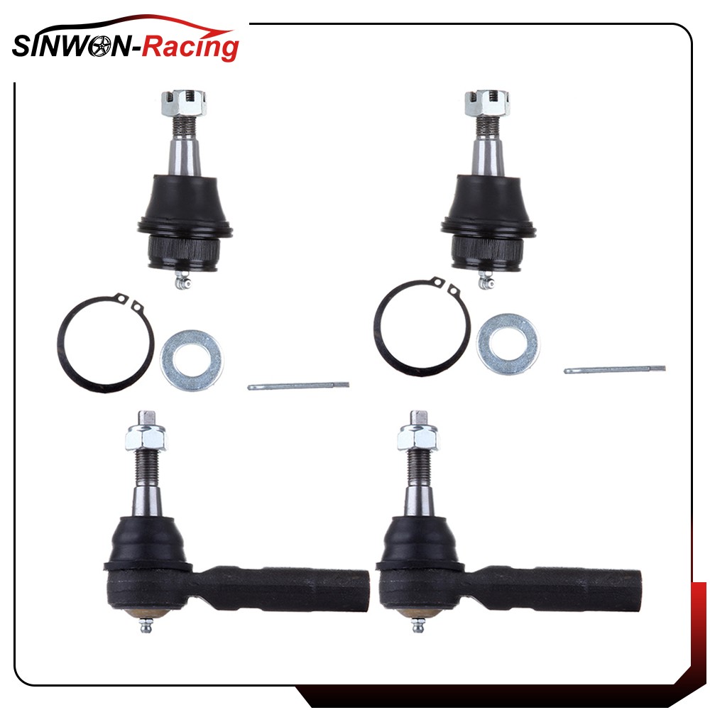 2X Ball Joint + 2X Tie Rod End Suspension Kit For Dodge Ram 1500 2002-2004 2005