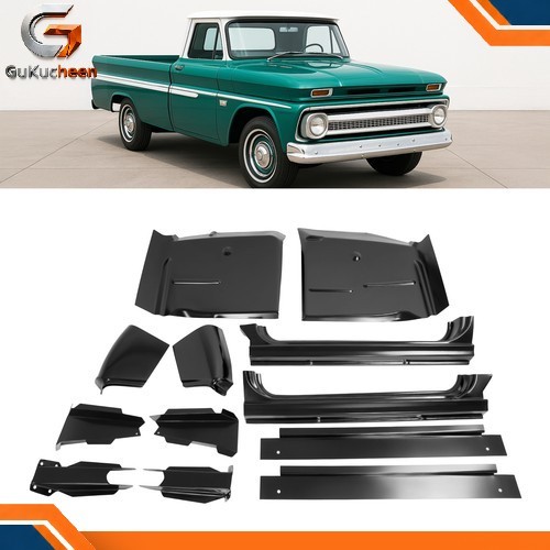 Fit 60-66 Chevy &GMC C/K Pickup Rocker Panel+Cab Corner+Support Mount+Floor Pan