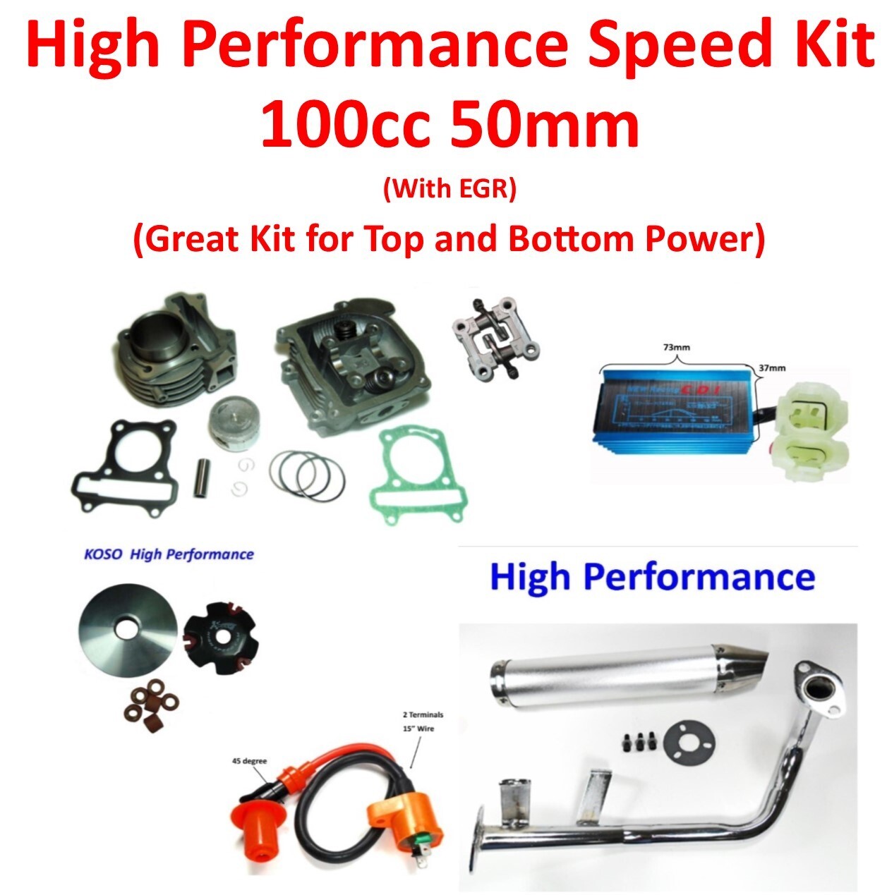 TaoTao  50cc Magic CY50A,  GY6-50 High Performance 100cc Speed Kit