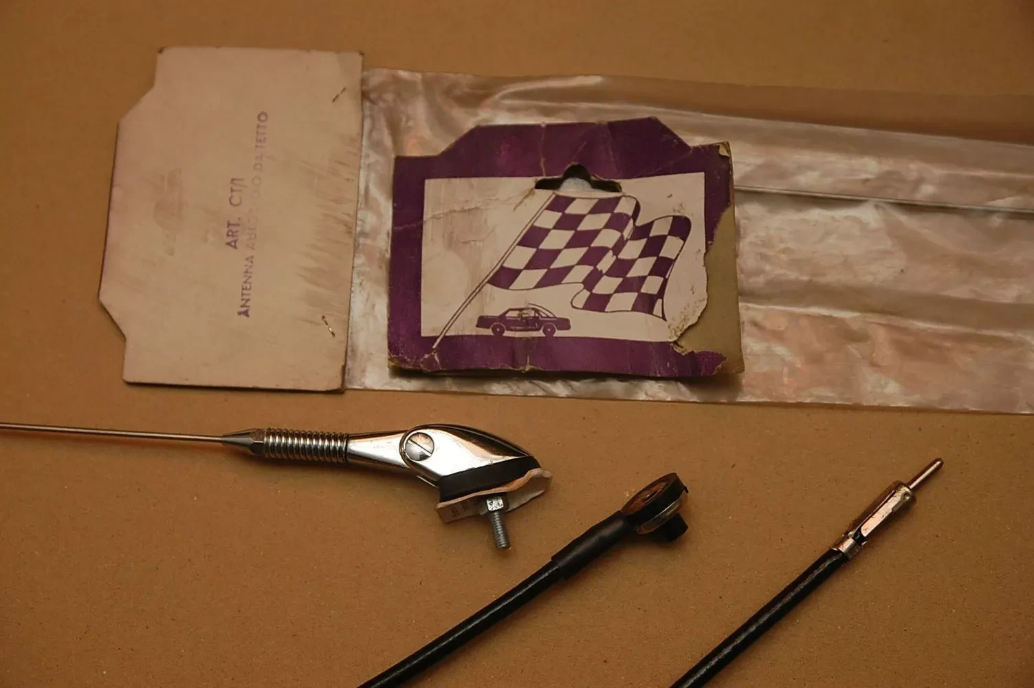 NOS Chrome classic car roof antenna, aerial Mini  Lancia  Fiat  BMW Mercedes