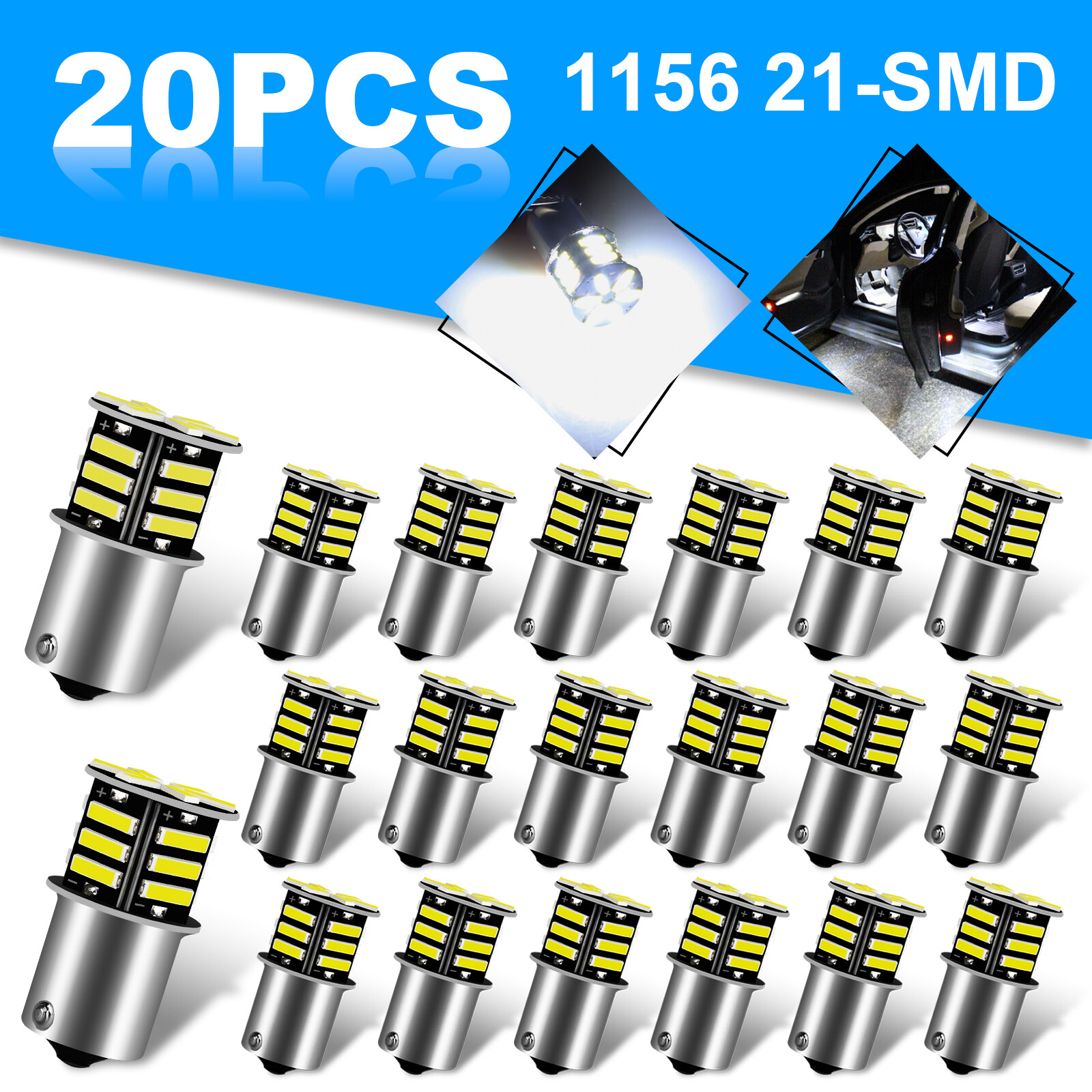 20x 1156 1141 1003 21-SMD LED RV Camper Trailer Interior Light Bulbs Super White 20x 1156 1141 1003 21-SMD LED RV Camper Trailer Interior Light Bulbs Super White