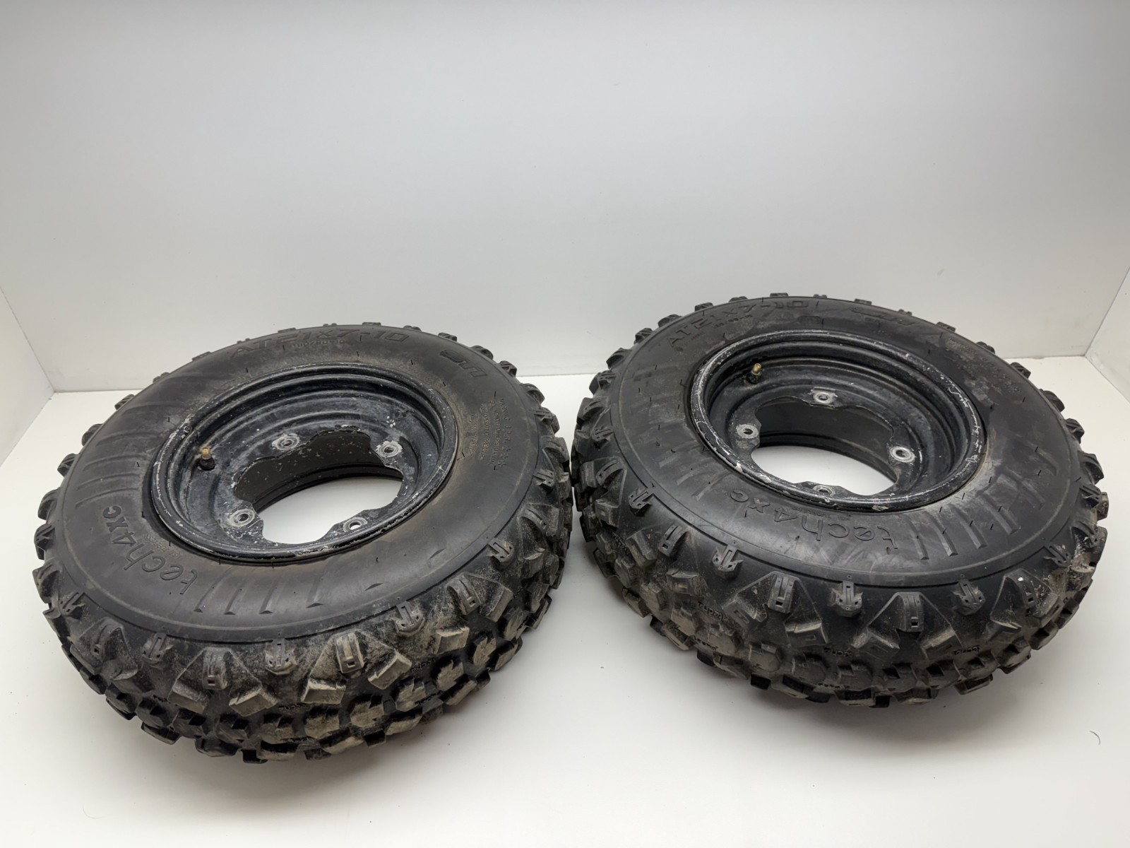 2001 Yamaha Warrior YFM350 Front Wheels Rims Tires Pair OEM 2001 Yamaha Warrior YFM350 Front Wheels Rims Tires Pair OEM