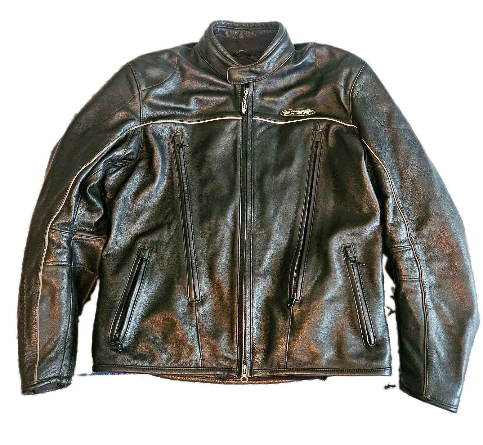 Harley-Davidson Men\'s FXRG  Armored Leather Motorcycle Jacket Size M