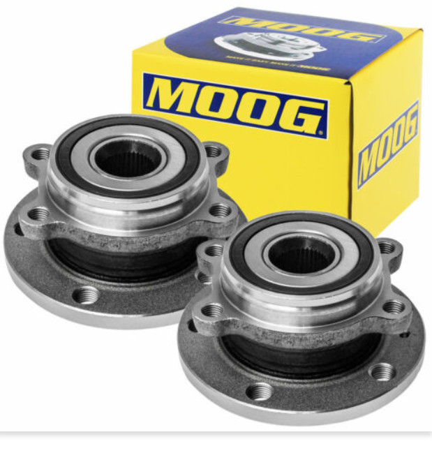 MOOG Pair Front Wheel Hub Bearing for 2007-2016 VW Jetta Passat Beetle EOS 4 Lug