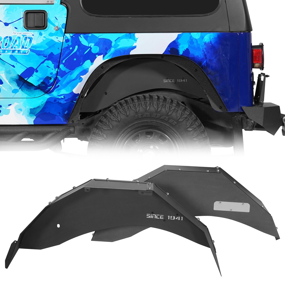 Full Protection Rear Inner Liners for Jeep Wrangler YJ 87-95, Easy Install Pair