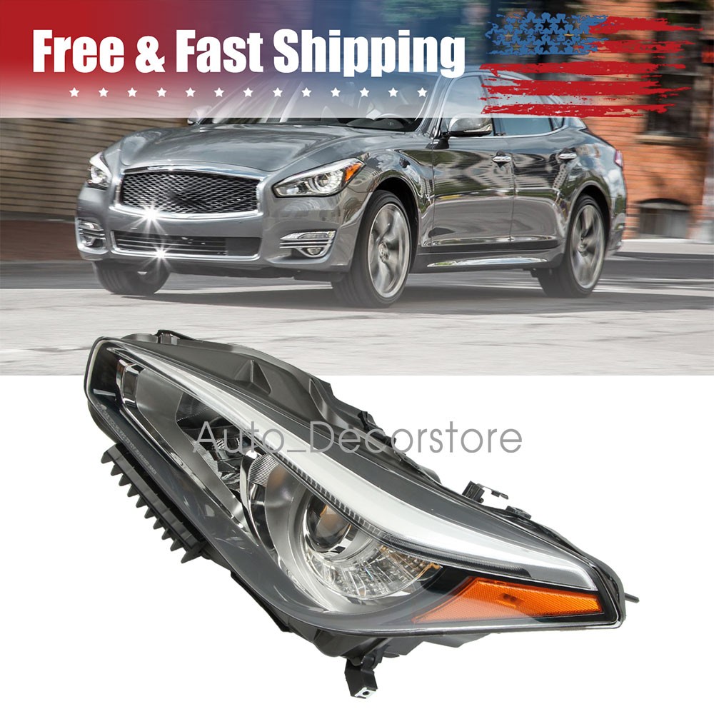 FOR 2015 2016 2017 2018 2019 INFINITI Q70 NON AFS LEFT DRIVER HEADLIGHT HEADLAMP