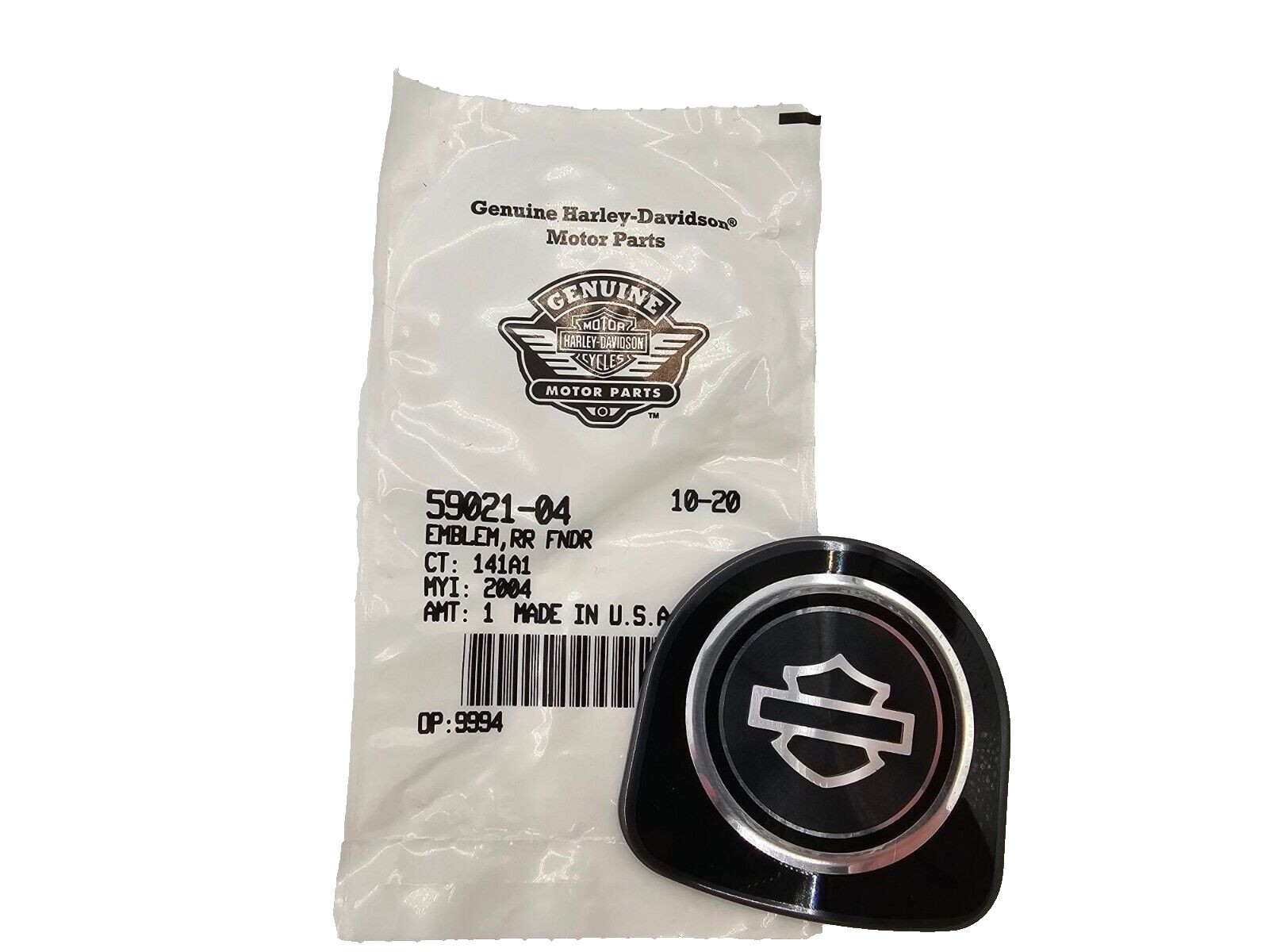 04-13 Harley Davidson Road Glide Rear Fender Emblem NOS OEM 59021-04 04-13 Harley Davidson Road Glide Rear Fender Emblem NOS OEM 59021-04