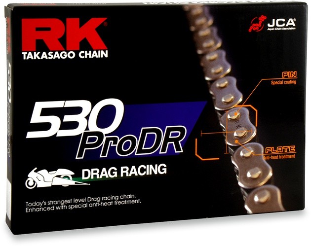 RK 530 PRO DR Drag Racing Non-Sealed Heavy Duty Chain 160 Links Natural