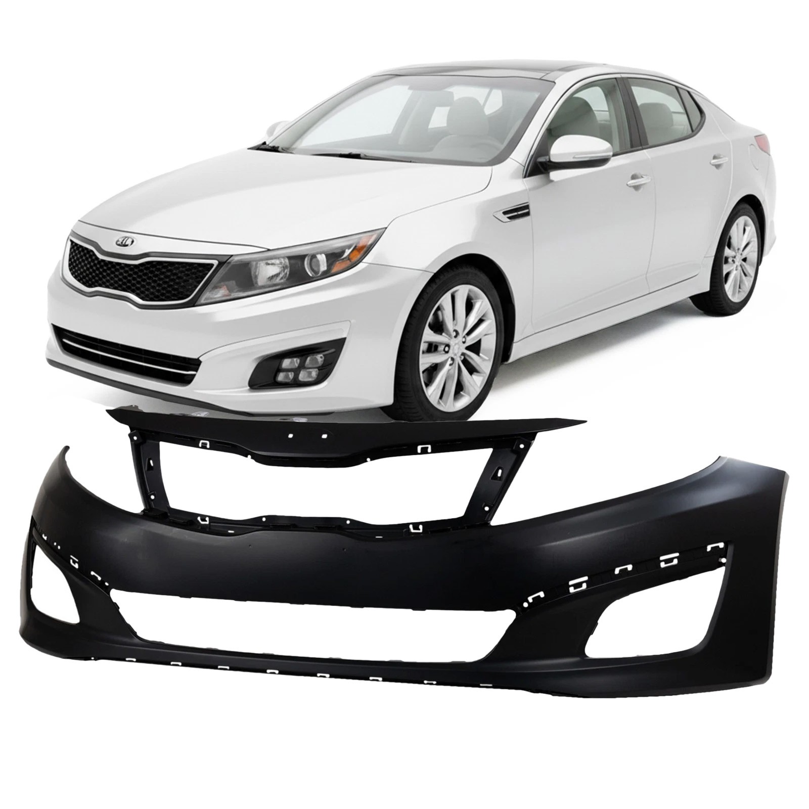 For 2014-2015 Kia Optima USA Built Vehicle Primed Front Bumper Cover KI1000168