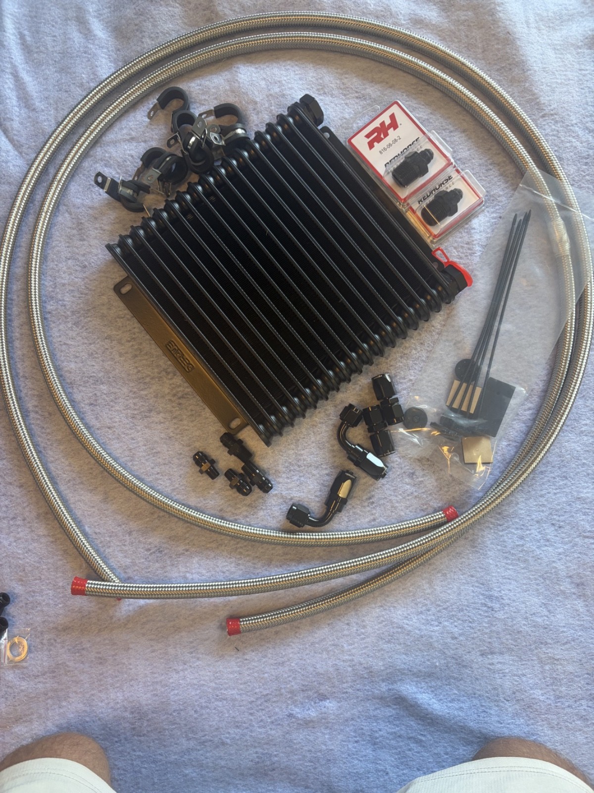 CHRYSLER A727/A904 Transmission Cooler kit w/ 6AN LINE & DERALE 13614 COOLER CHRYSLER A727/A904 Transmission Cooler kit w/ 6AN LINE & DERALE 13614 COOLER